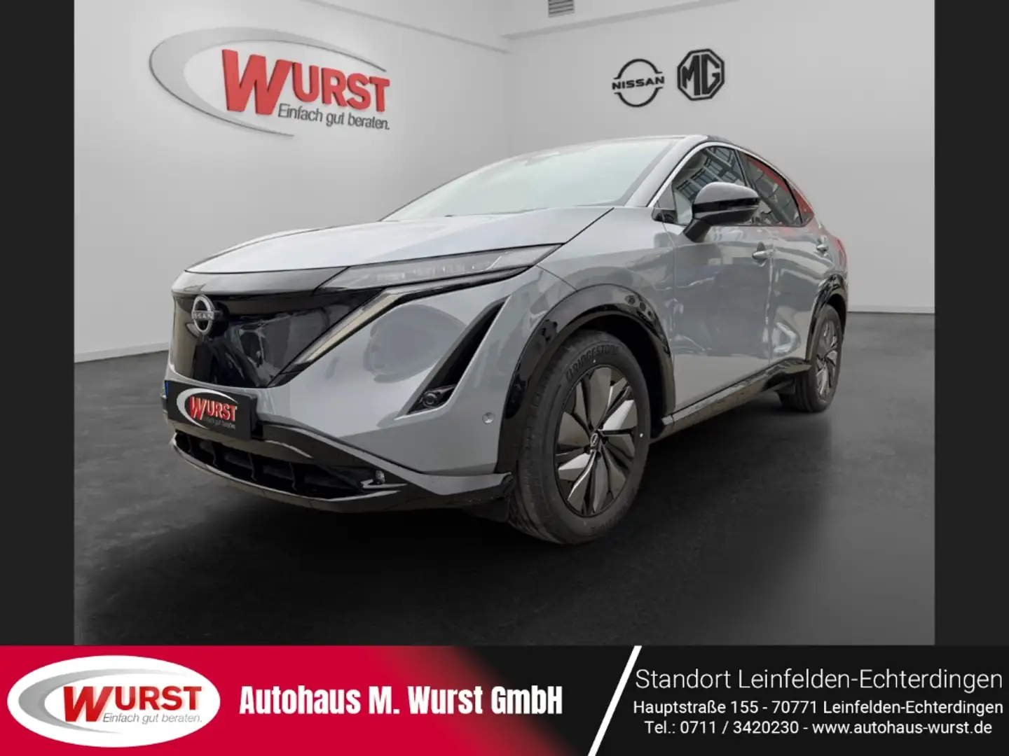 Nissan Ariya Evolve Pack 87kWh 10,8''-Head-up-Display PGSD SHZ Grau - 1