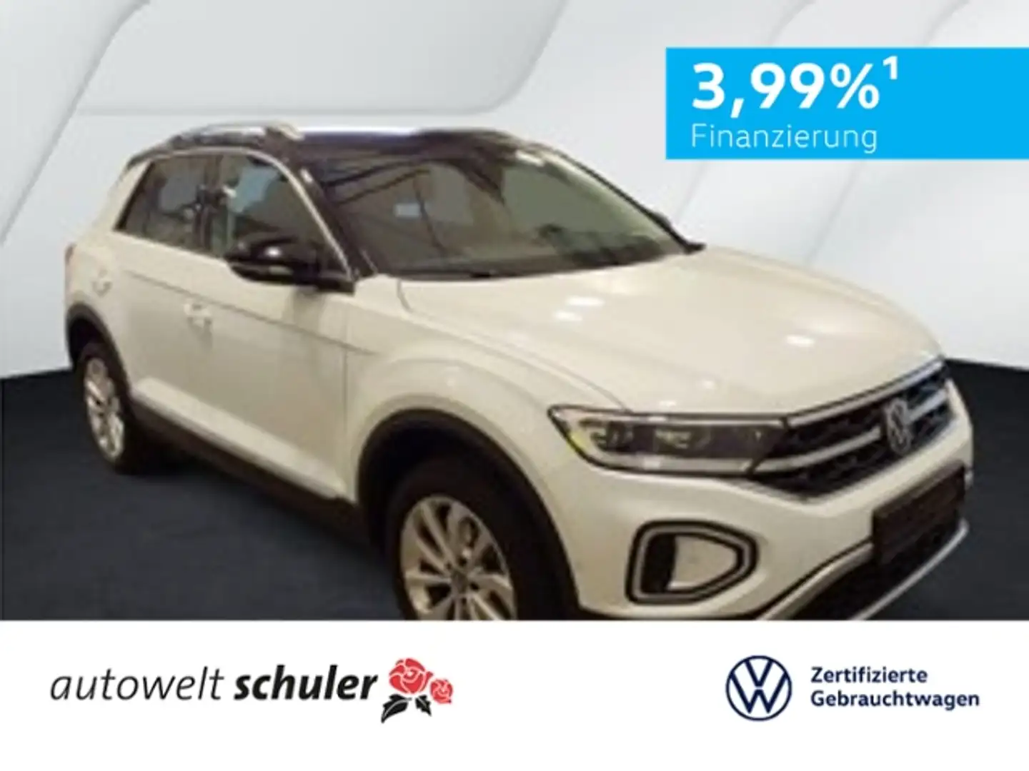 Volkswagen T-Roc 1,5 TSI DSG Style AHK LED Navi Weiß - 1