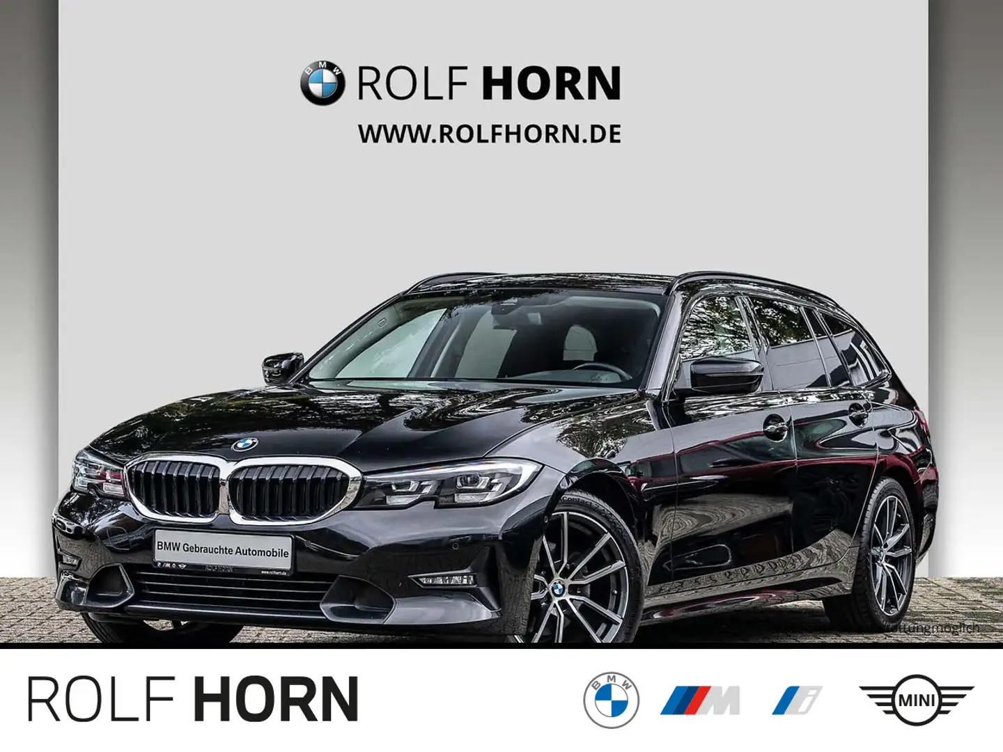 BMW 320 i Touring Sport Line Navi RKam LED HiFi Klima Zwart - 1