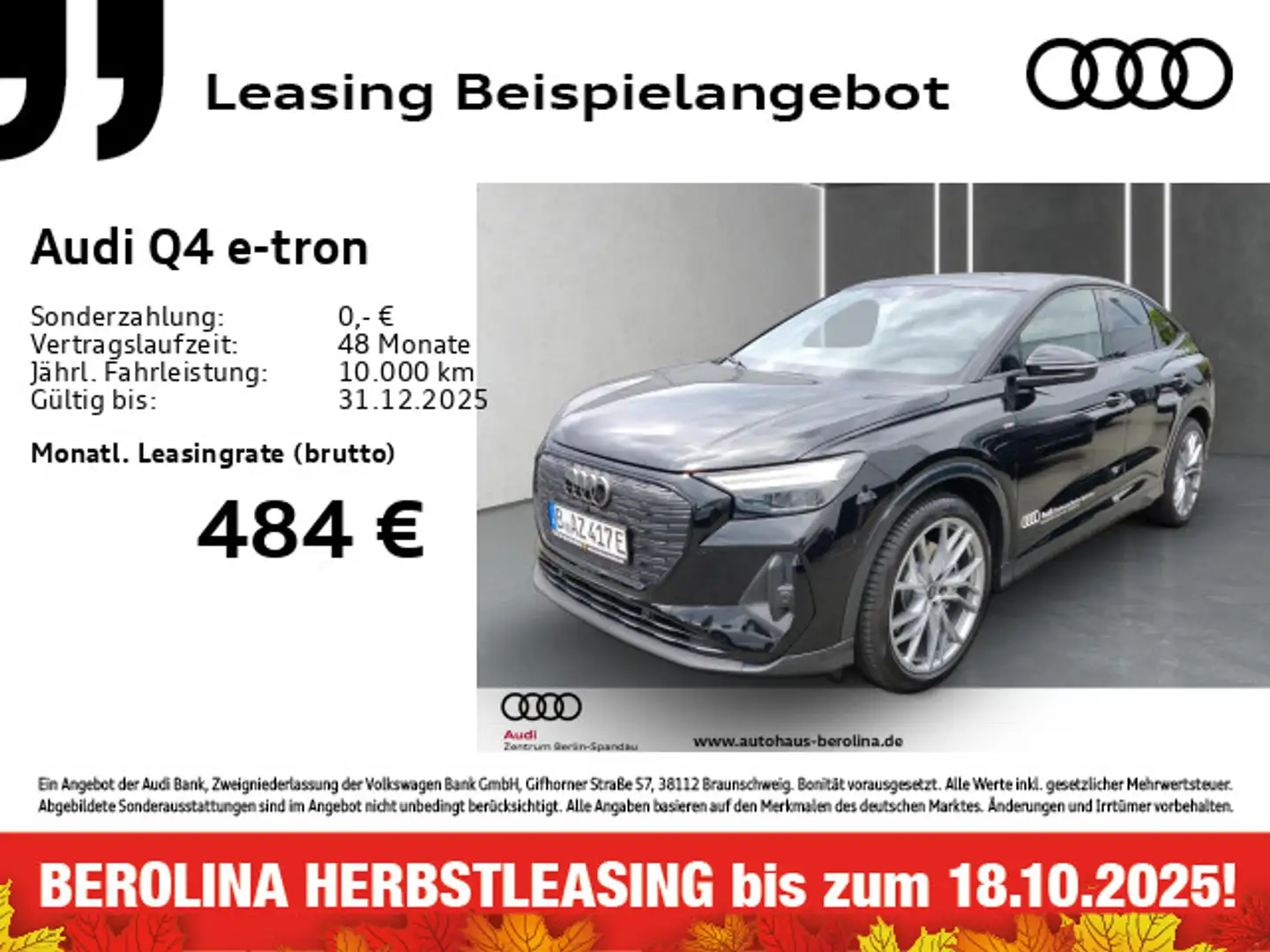 Audi Q4 e-tron Q4 e-tron 40 Sportback S line *ACC*R-CAM*PDC+* Schwarz - 1