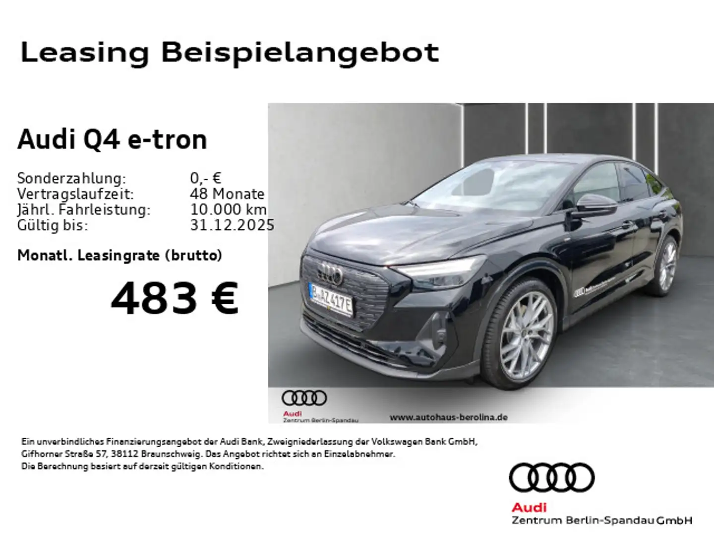 Audi Q4 e-tron Q4 e-tron 40 Sportback S line *ACC*R-CAM*PDC+* Schwarz - 1