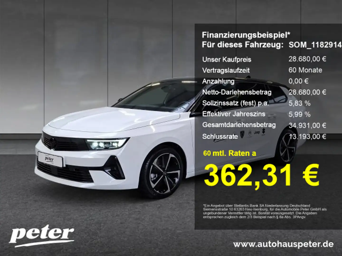 Opel Astra Astra L 1.2 Turbo Mild-Hybrid GS Verfügbar ab 17.1 Blanc - 1