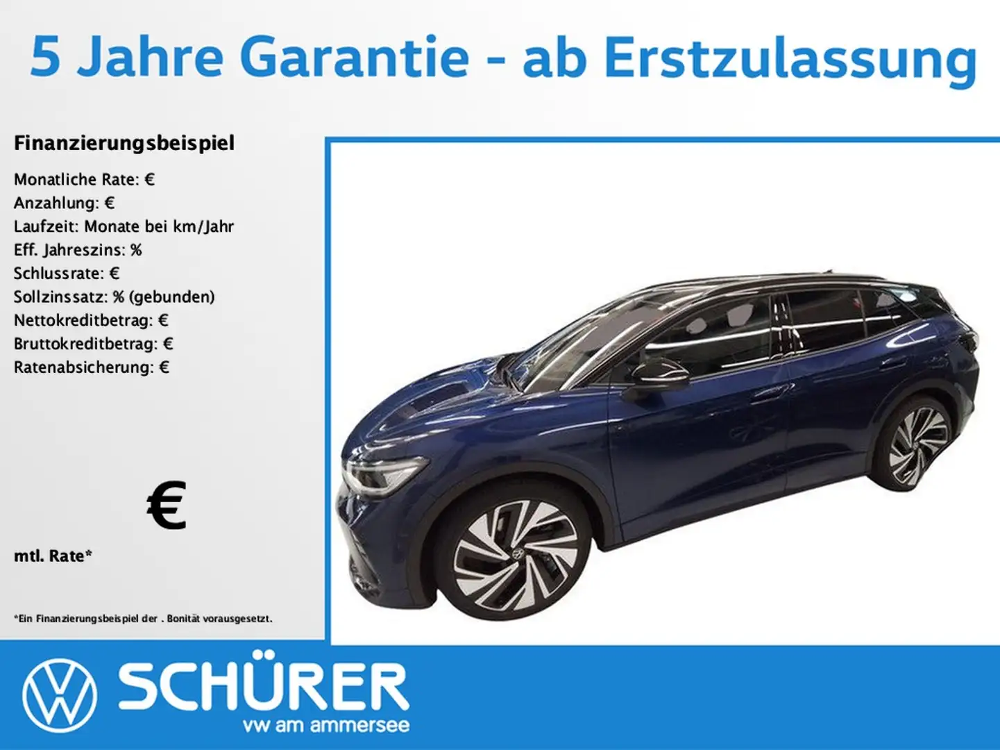 Volkswagen ID.4 GTX Wärmepumpe AHK Pano HKardon HuD Matrix Keyless Niebieski - 1