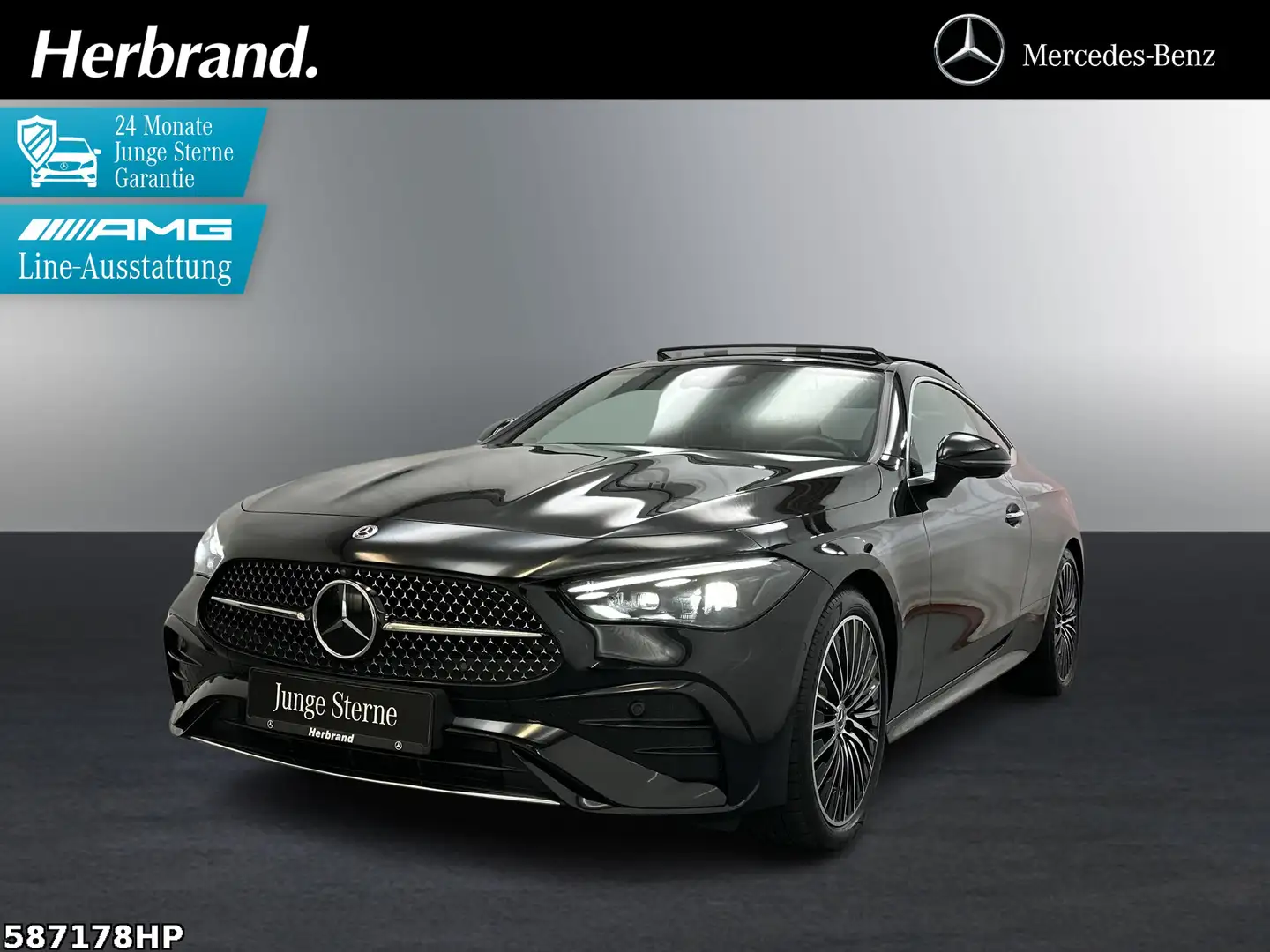Mercedes-Benz CLE 300 4M Coupe AMG Line Panorama, 360°-Kamera Černá - 1