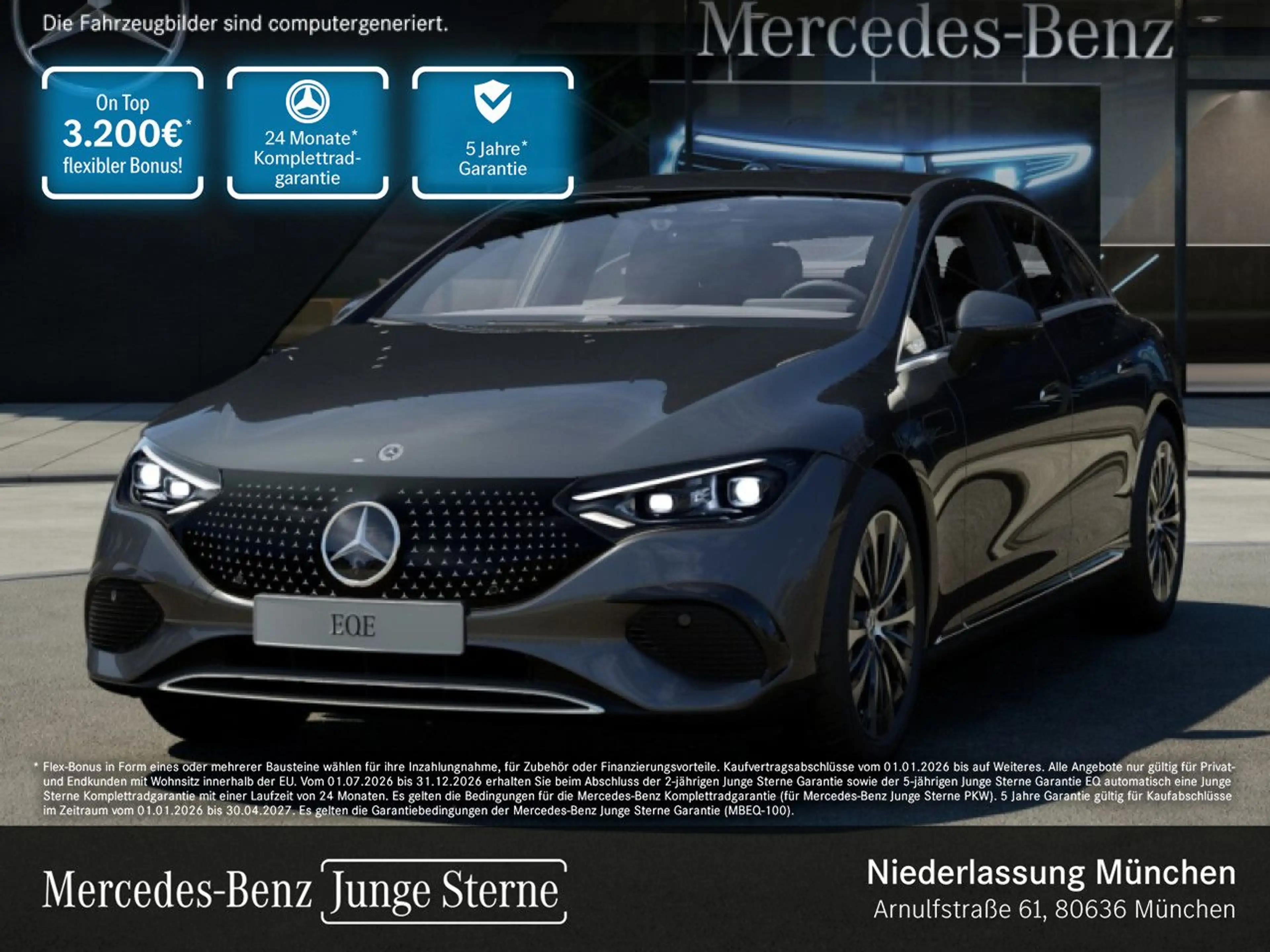 Mercedes-Benz EQE 300 Avantgarde Fahrass WideScreen Burmester