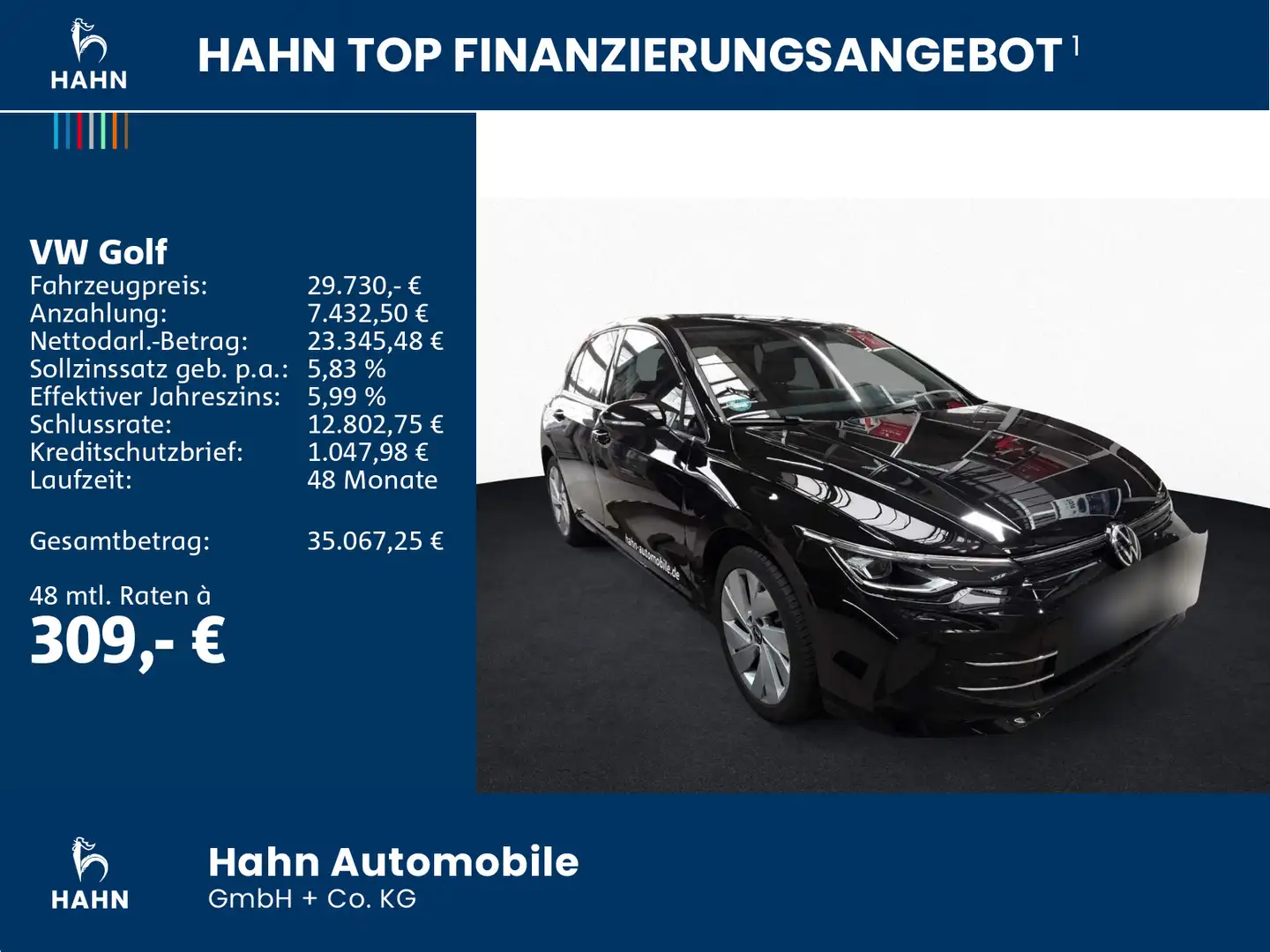 Volkswagen Golf VIII 1.5eTSI DSG Style LED Navi AHK HUD ACC Schwarz - 2