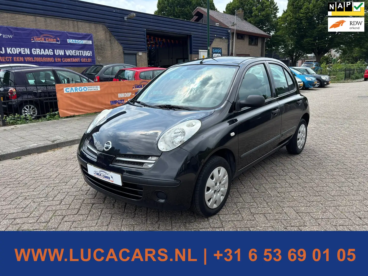 Nissan Micra 1.2 Visia NIEUWE APK! 2X SLEUTEL + BOEKJES! Zwart - 1