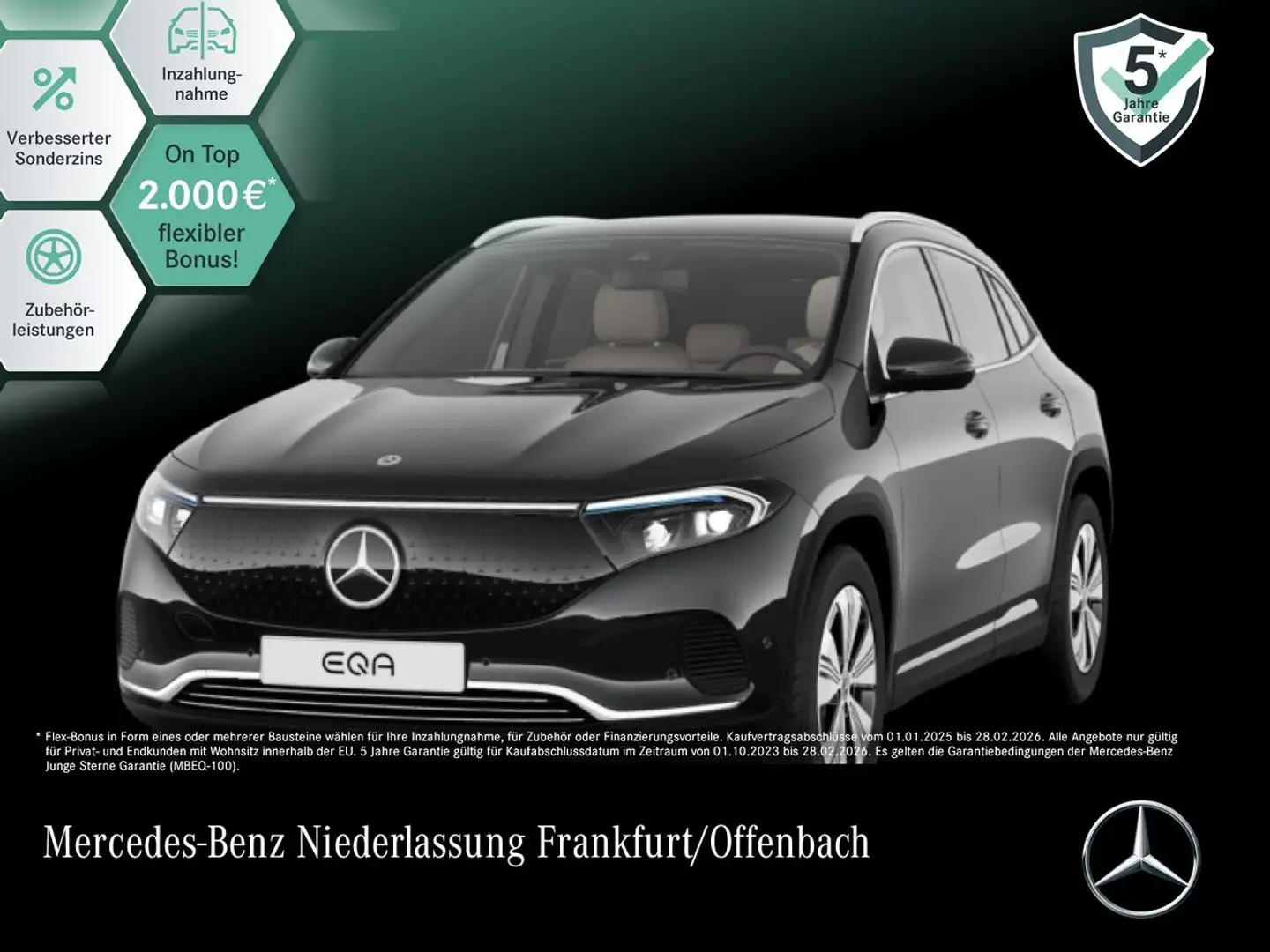 Mercedes-Benz EQA 300 4M PROG+ADVANCED+KAMERA+SPUR Чорний - 1