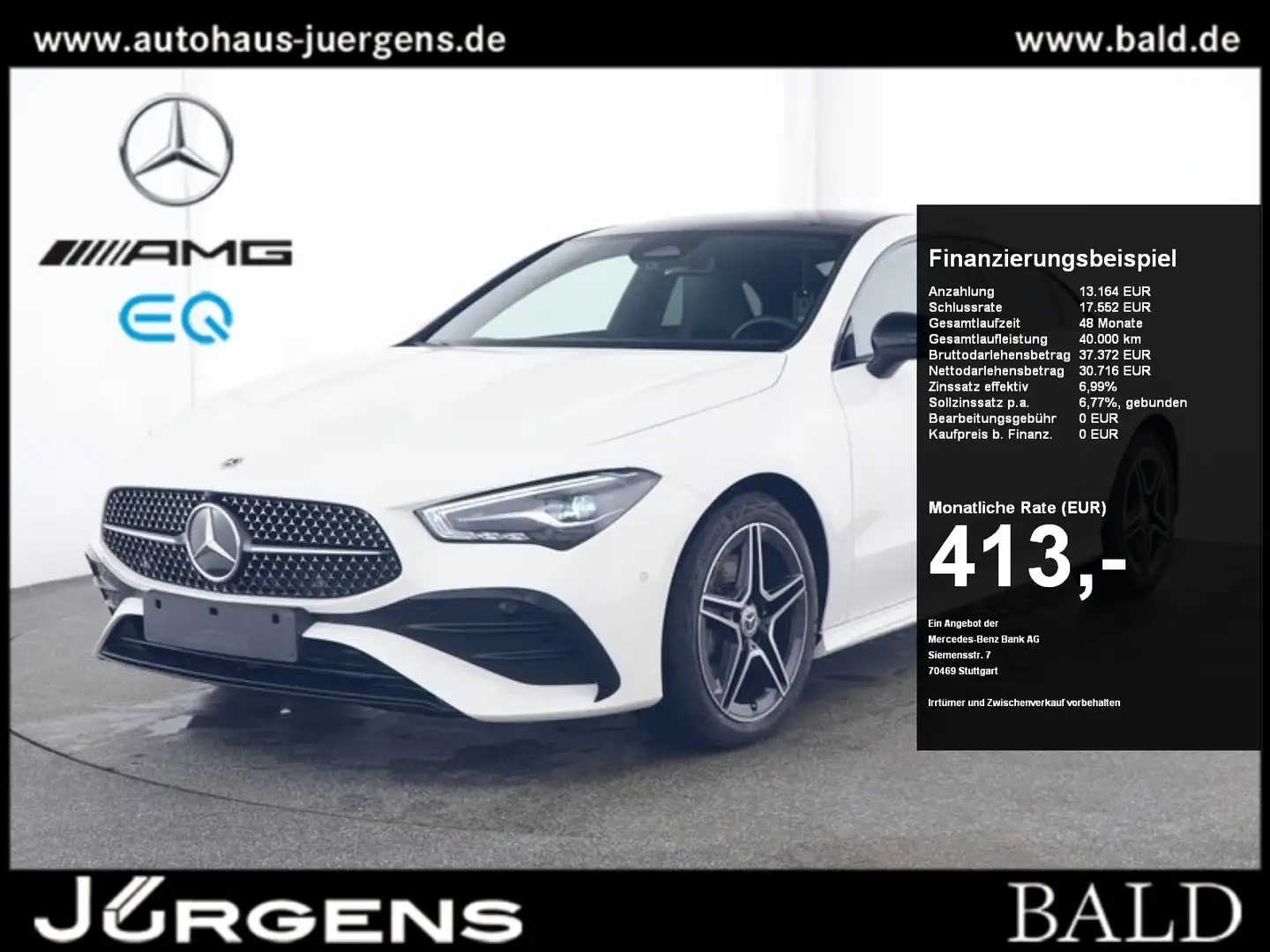 Mercedes-Benz CLA 220 d Coupé AMG-Sport/LED/Cam/Pano/Night/18" Белый - 1