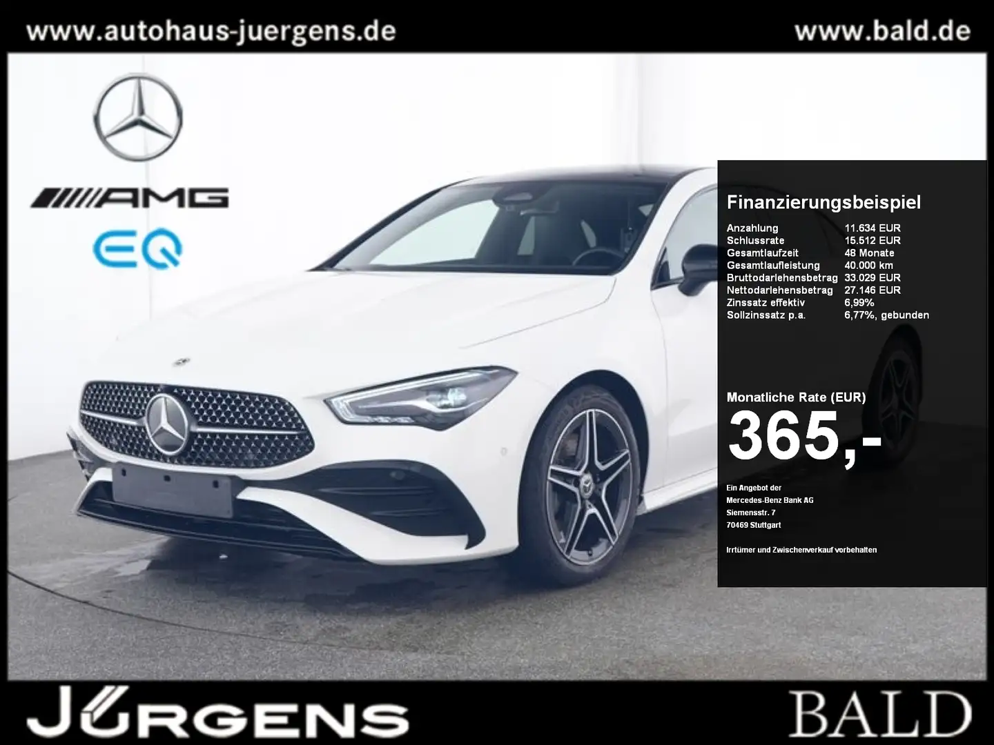 Mercedes-Benz CLA 220 d Coupé AMG-Sport/LED/Cam/Pano/Night/18" Biały - 1