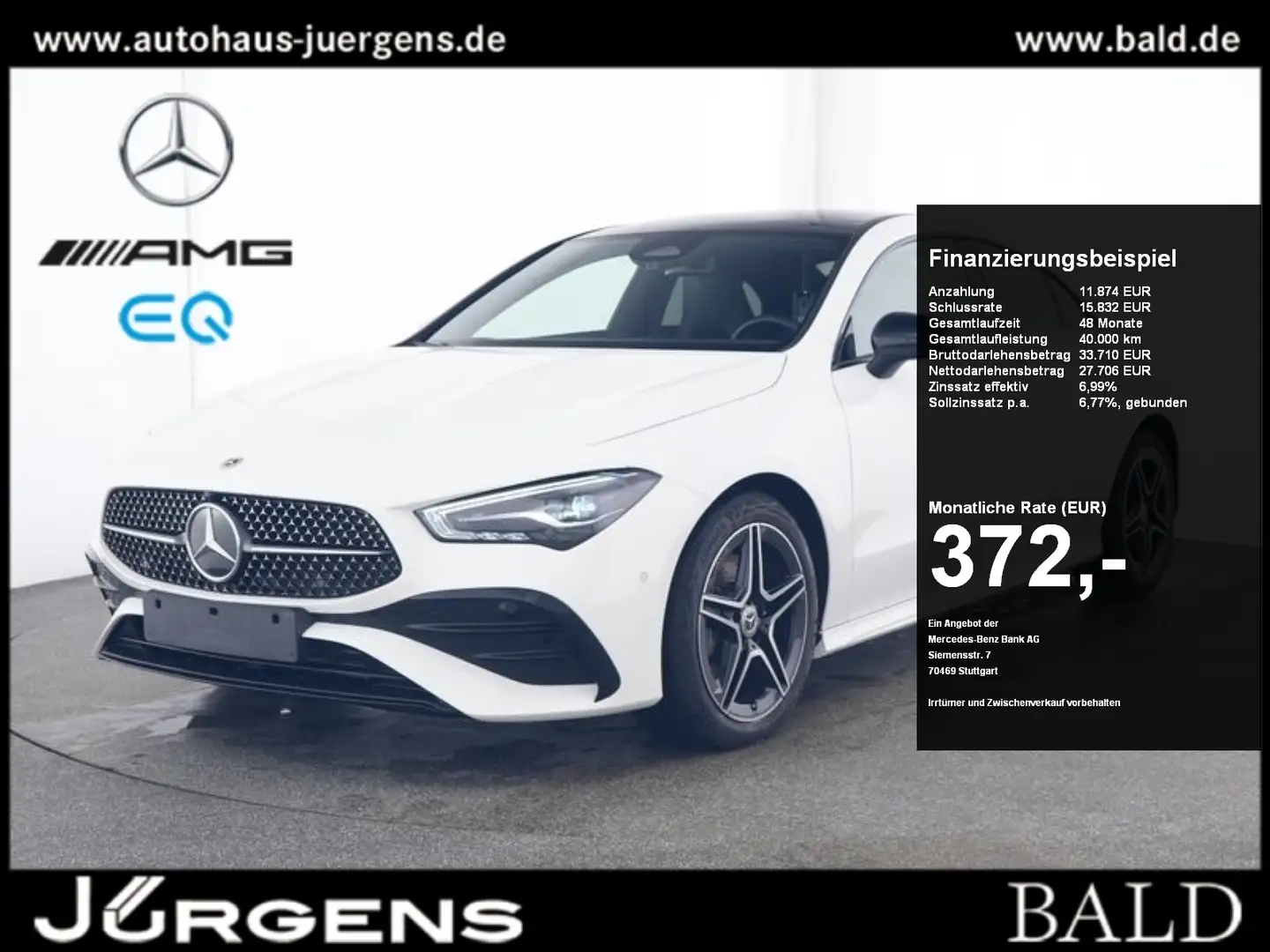 Mercedes-Benz CLA 220 d Coupé AMG-Sport/LED/Cam/Pano/Night/18" Білий - 1