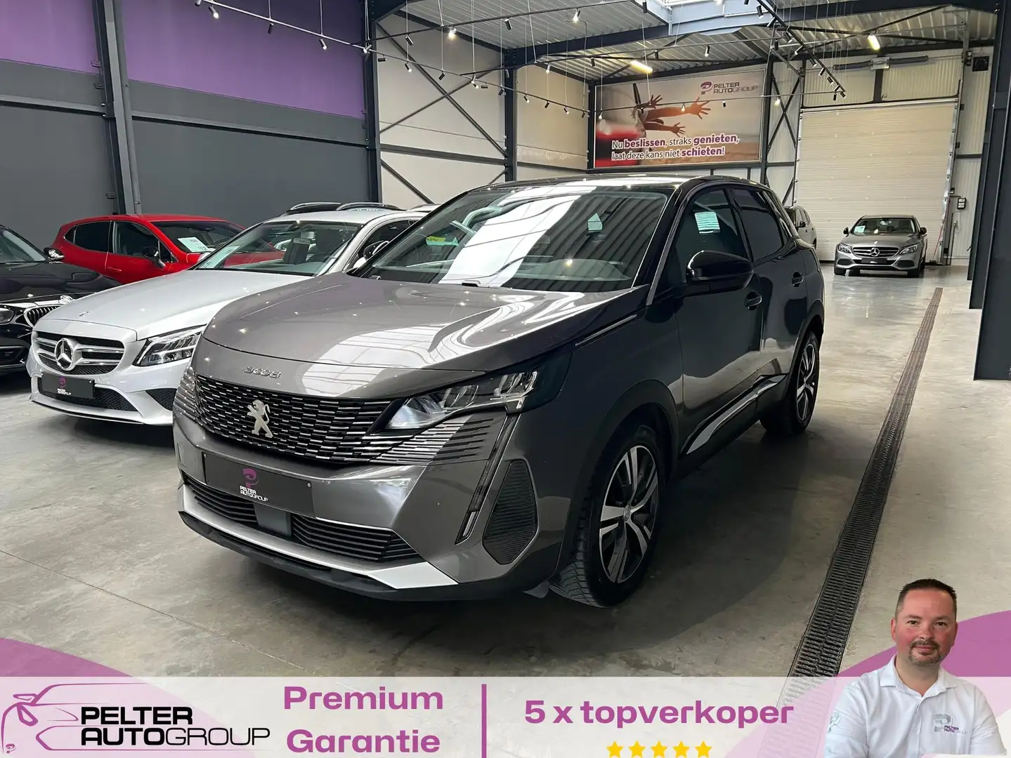 Peugeot 3008 1.2 PureTech Allure Automaat Leder GPS Camera Gris - 1