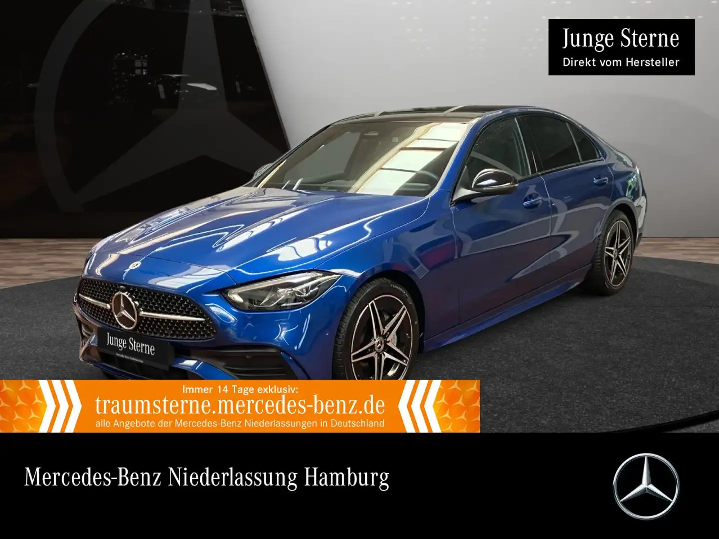 Mercedes-Benz C 180 AMG+NIGHT+PANO+LED+KAMERA+KEYLESS+9G Blau - 1