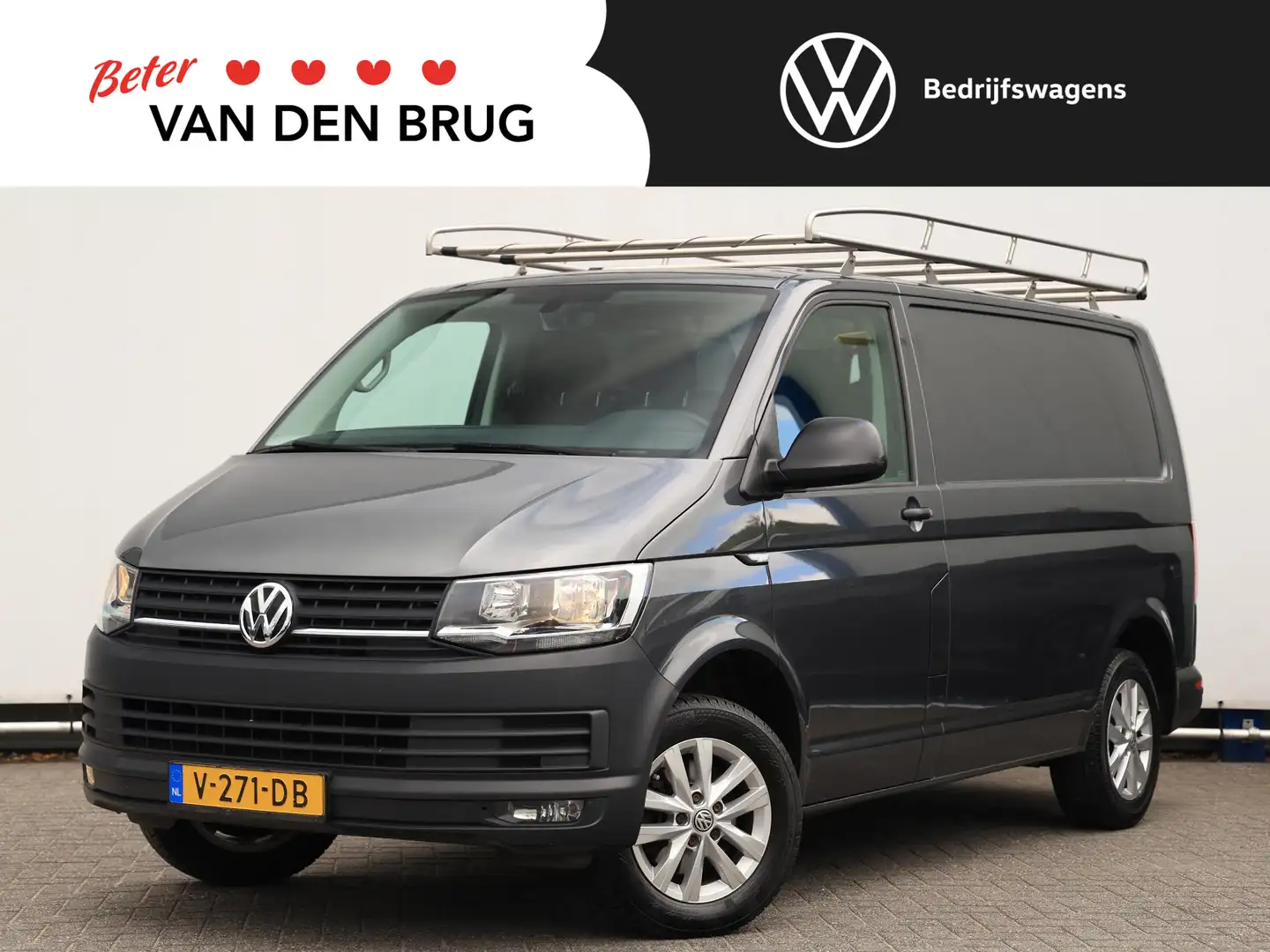 Volkswagen T6 Transporter 2.0 TDI 84PK L1H1 Comfortline | Airco | Cruise Con Grijs - 1