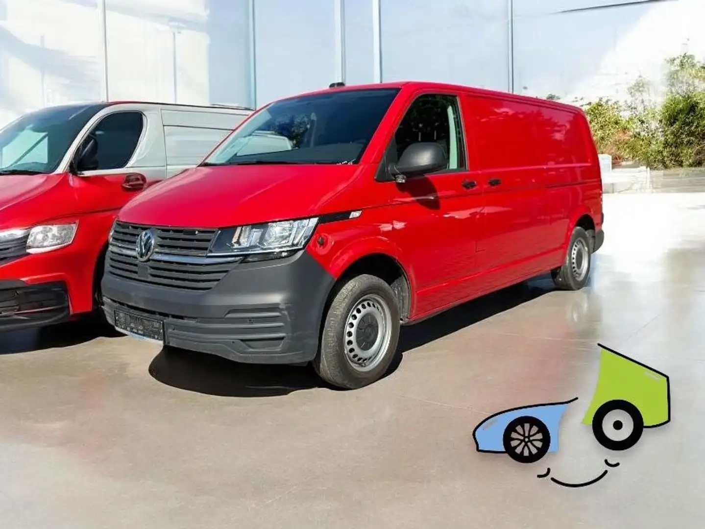 Volkswagen T6 Transporter T6.1 Transporter lang FWD/Standheizung/AHK/PDC Rot - 1