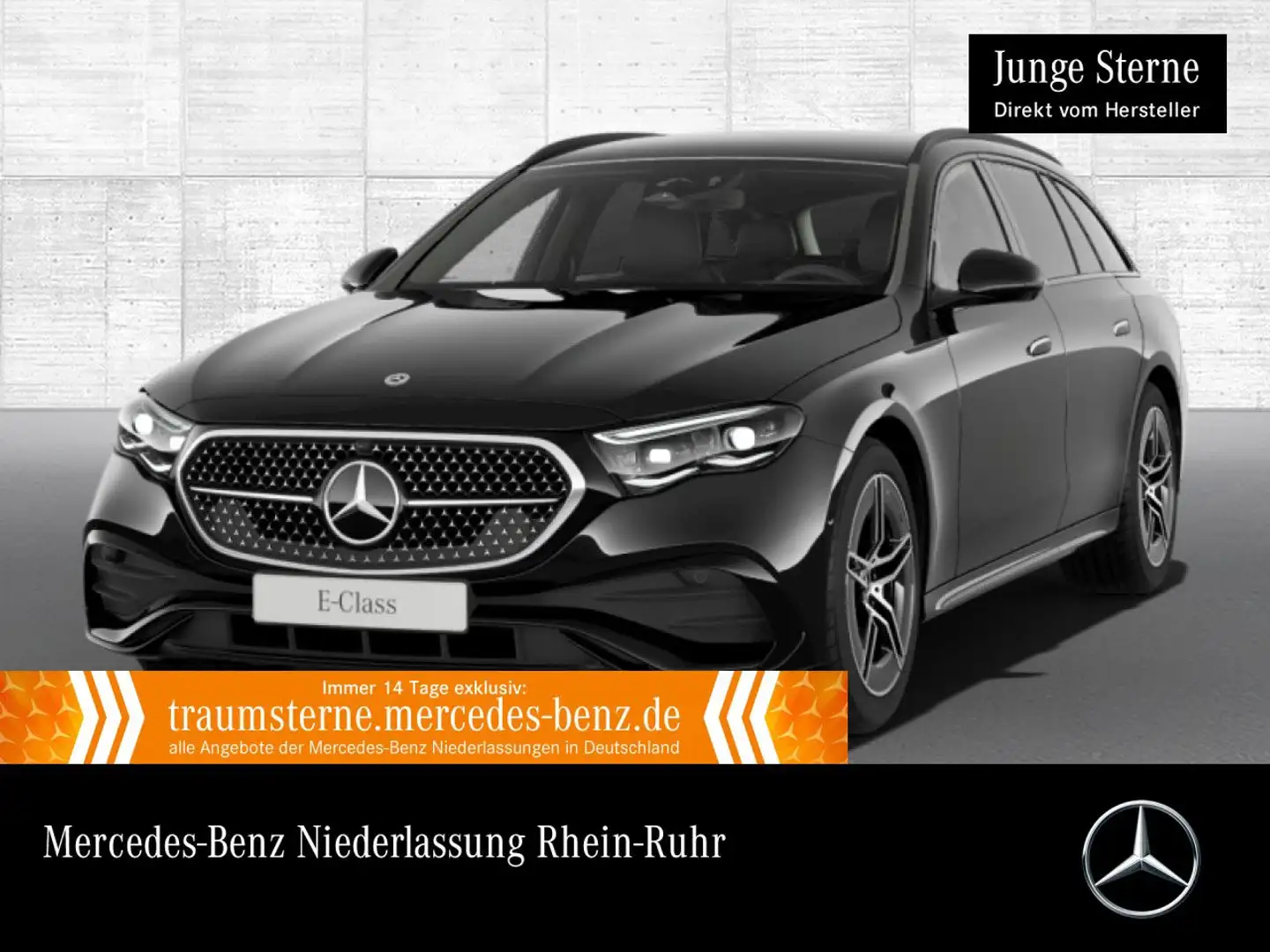 Mercedes-Benz E 200 T AMG 360° Distr. AHK Night Spurhalt-Ass PTS Schwarz - 1