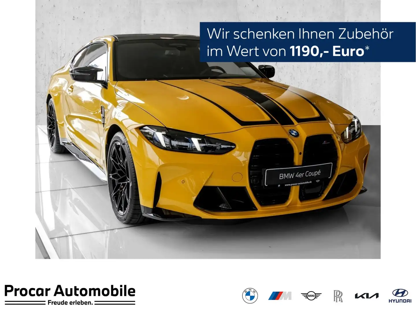 BMW M4 Competition UltimatePack M-DriversPack DAProf Giallo - 1