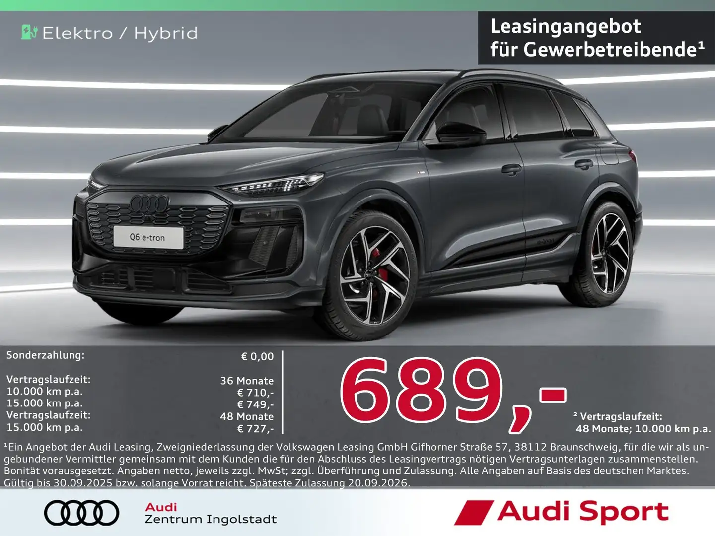 Audi Q6 e-tron SUV quattro AHK,B&O,PANO UPE 99.230,- Grau - 1