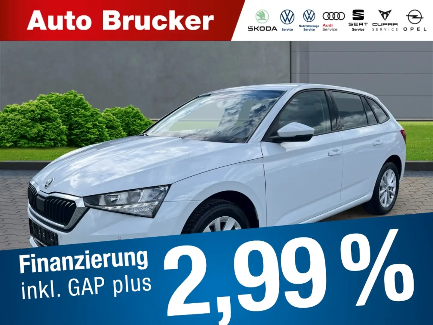 Skoda Scala Selection 1.0 TSI+Klimaautomatik+Alufelgen+Sitzhei Weiß - 1