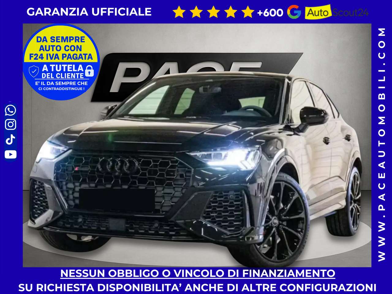 Audi RS Q3 Q4 BLACK PACK 21"PELLE RS SPORTBACK SPB TETTO ACC