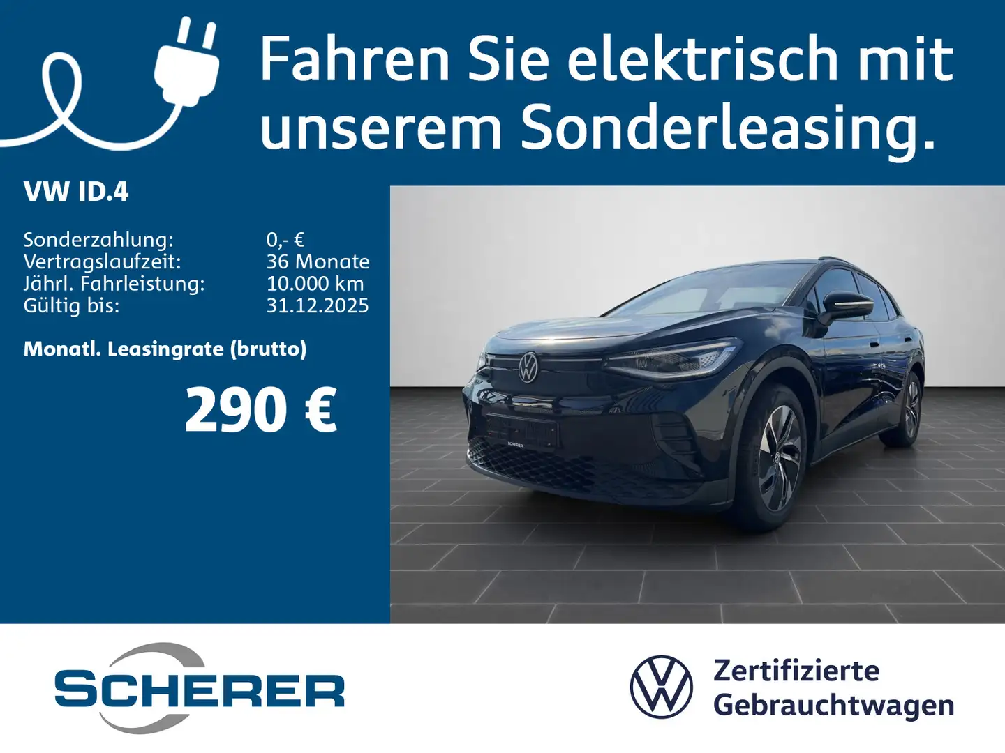 Volkswagen ID.4 Pure 52 kWh | 5J Garantie | 19" mit Ganzjah Schwarz - 1