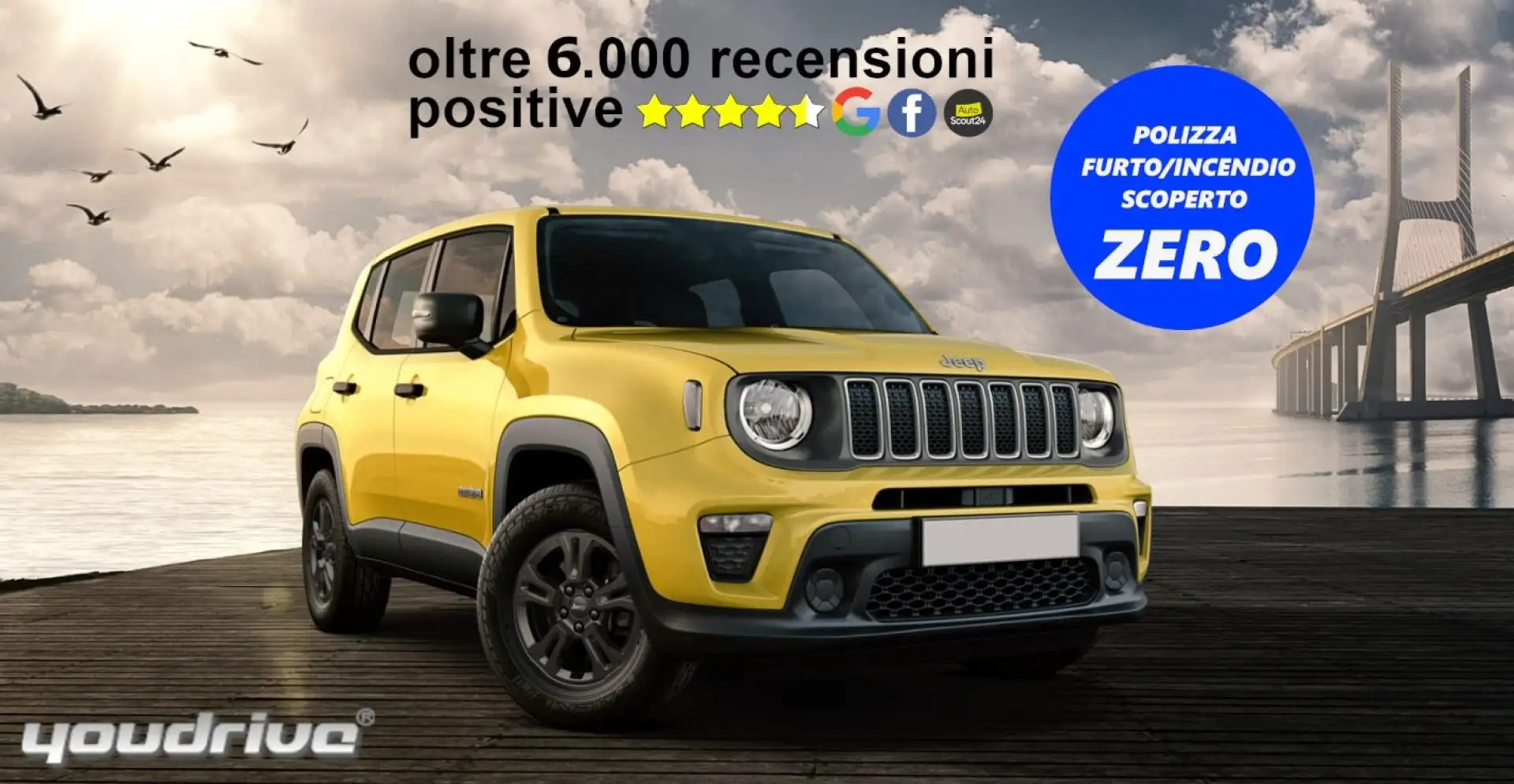 Jeep Renegade 1.5 Turbo T4 MHEV Altitude Giallo - 1