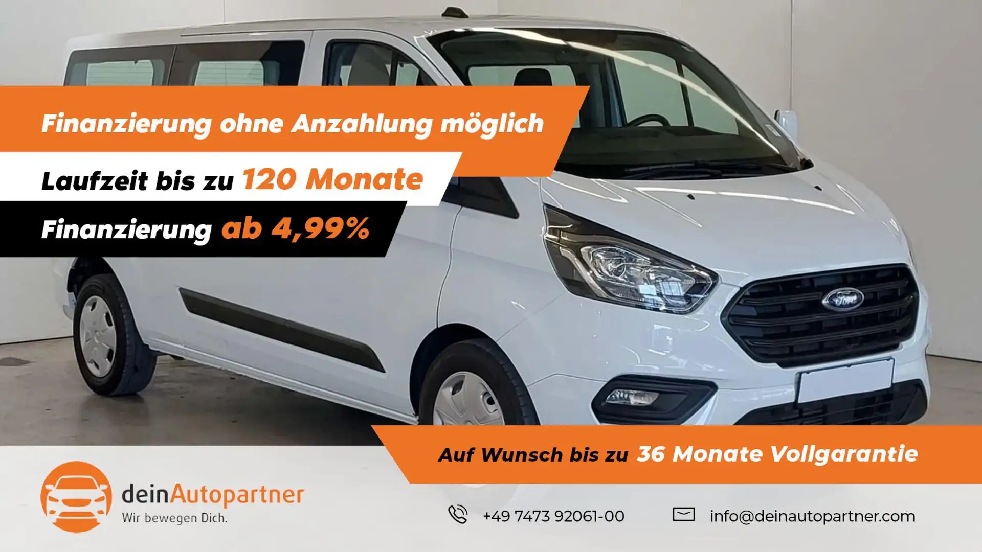 Ford Transit Custom 9-Sitzer /DAB/PDC/TEMPOMAT Weiß - 1