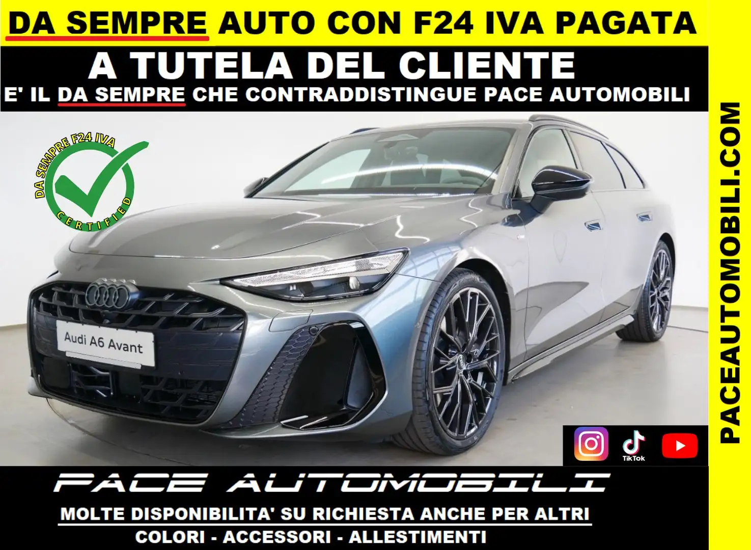 Audi A6 TDI QUATTRO  S LINE SLINE BLACK PACK EDITION ONE Grigio - 1
