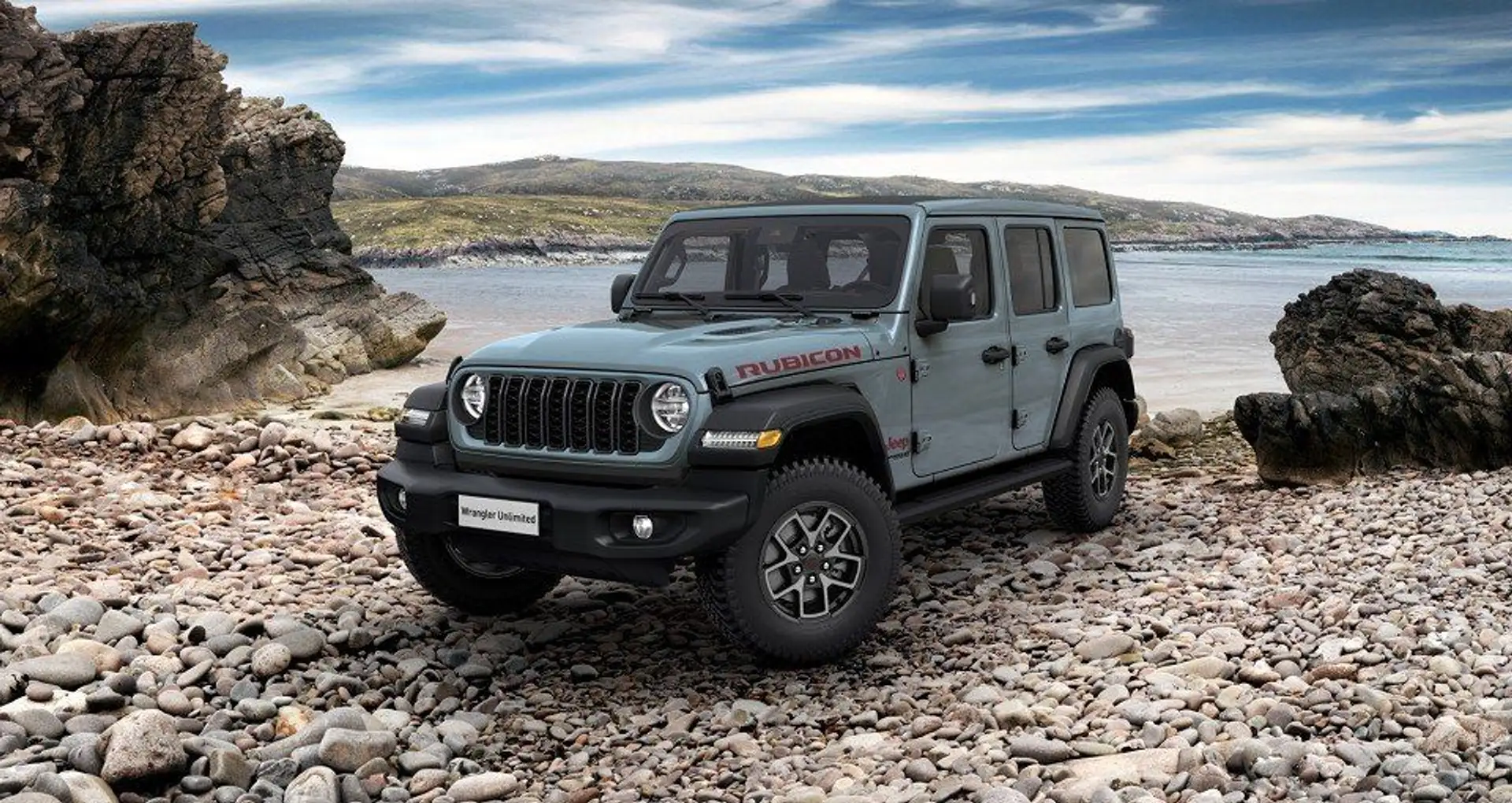Jeep Wrangler Unlimited 2.0 272PS Sahara Sky-One Navi Grau - 1