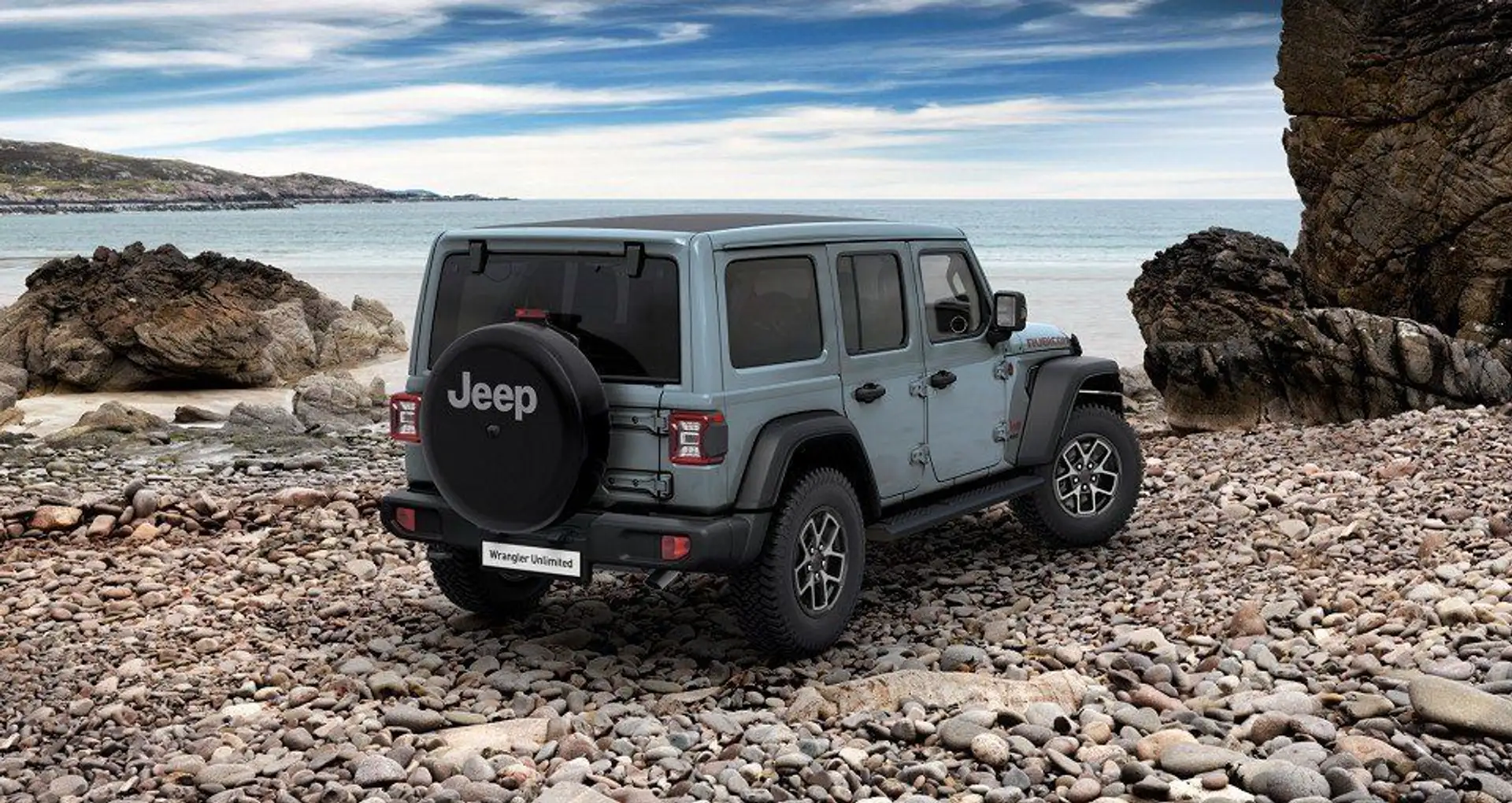 Jeep Wrangler Unlimited 2.0 272PS Sahara Sky-One Navi Grau - 2