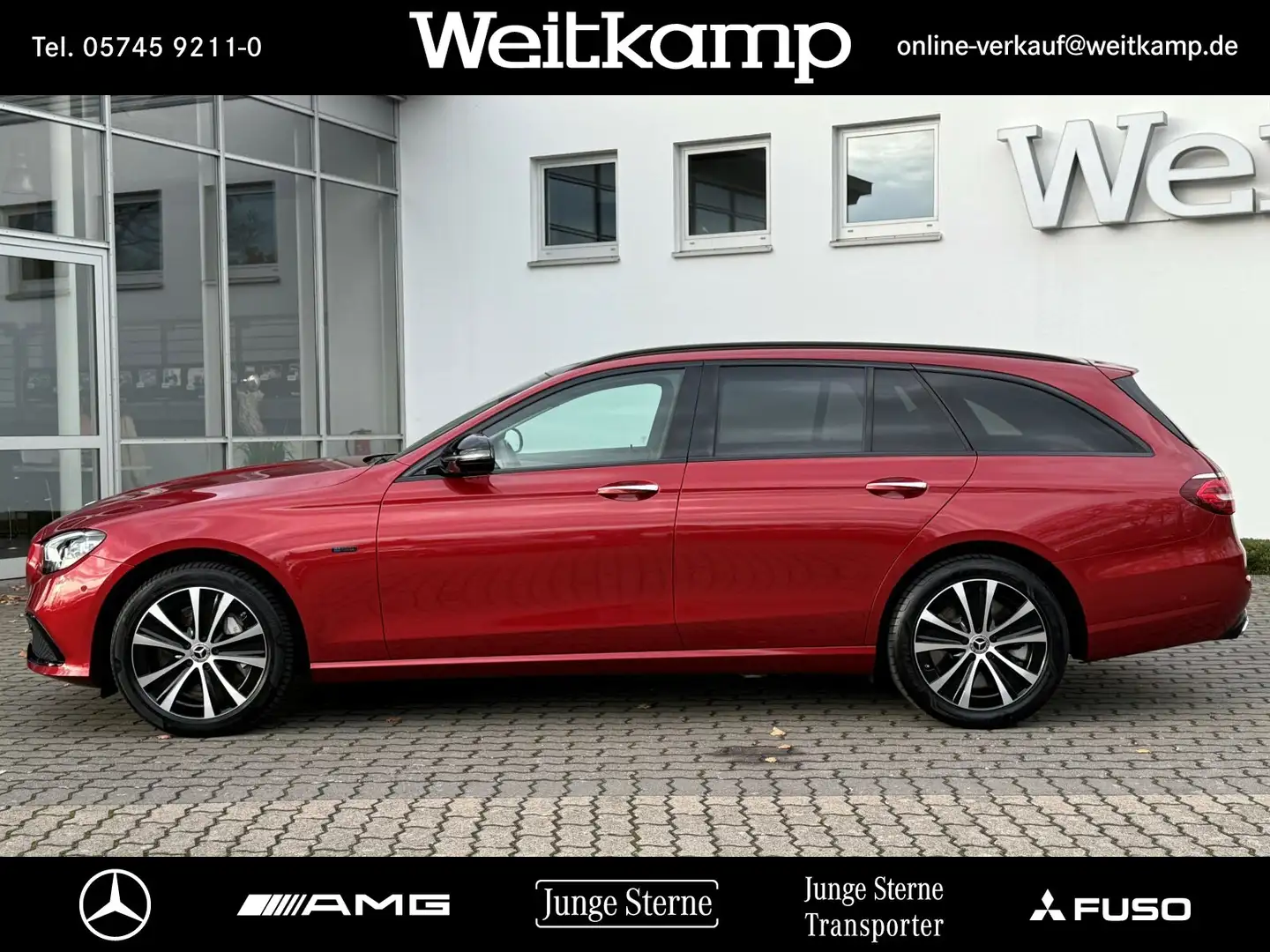 Mercedes-Benz E 300 E 300 de 4M T Night+AHK+360°+Head-Up+Distronic Rojo - 2