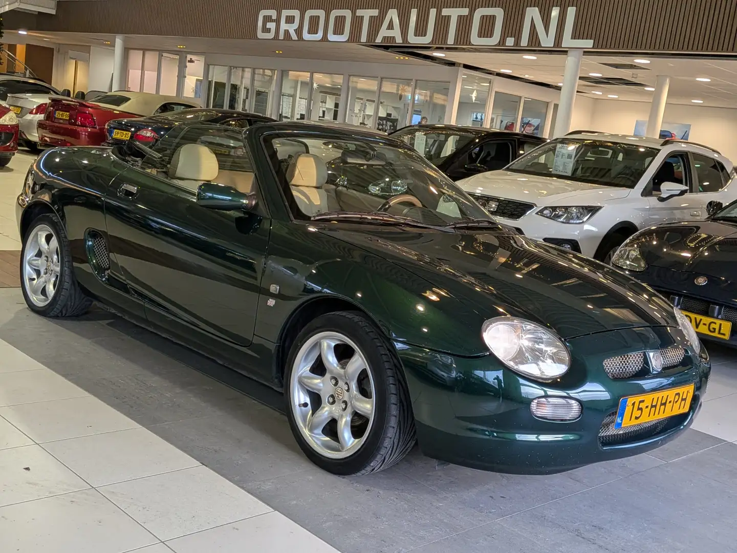 MG MGF 1.8i NAP, Lederen interieur, Stuurbekrachtiging Зелений - 1