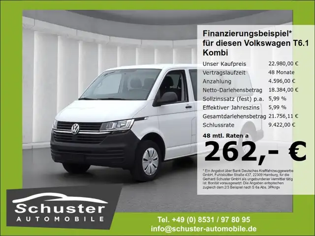 Volkswagen T6.1 Kombi LR 9-Sitzer 2.0TDI*AHK Klima Bluetoo