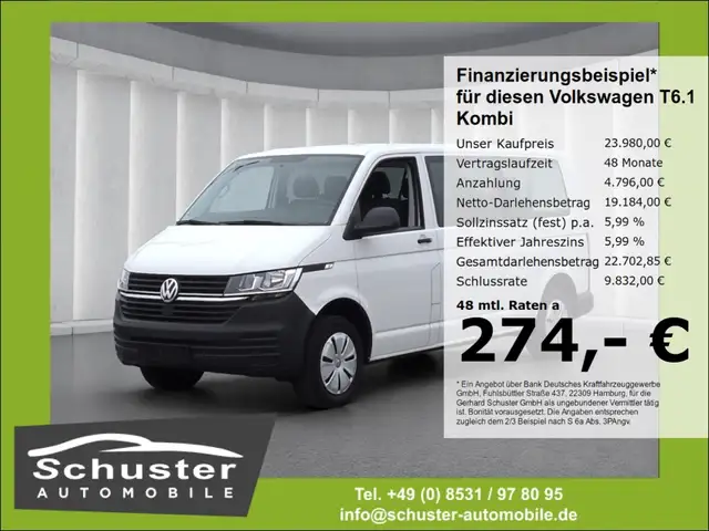 Volkswagen T6.1 Kombi LR 9-Sitzer 2.0TDI*AHK Klima Bluetoo