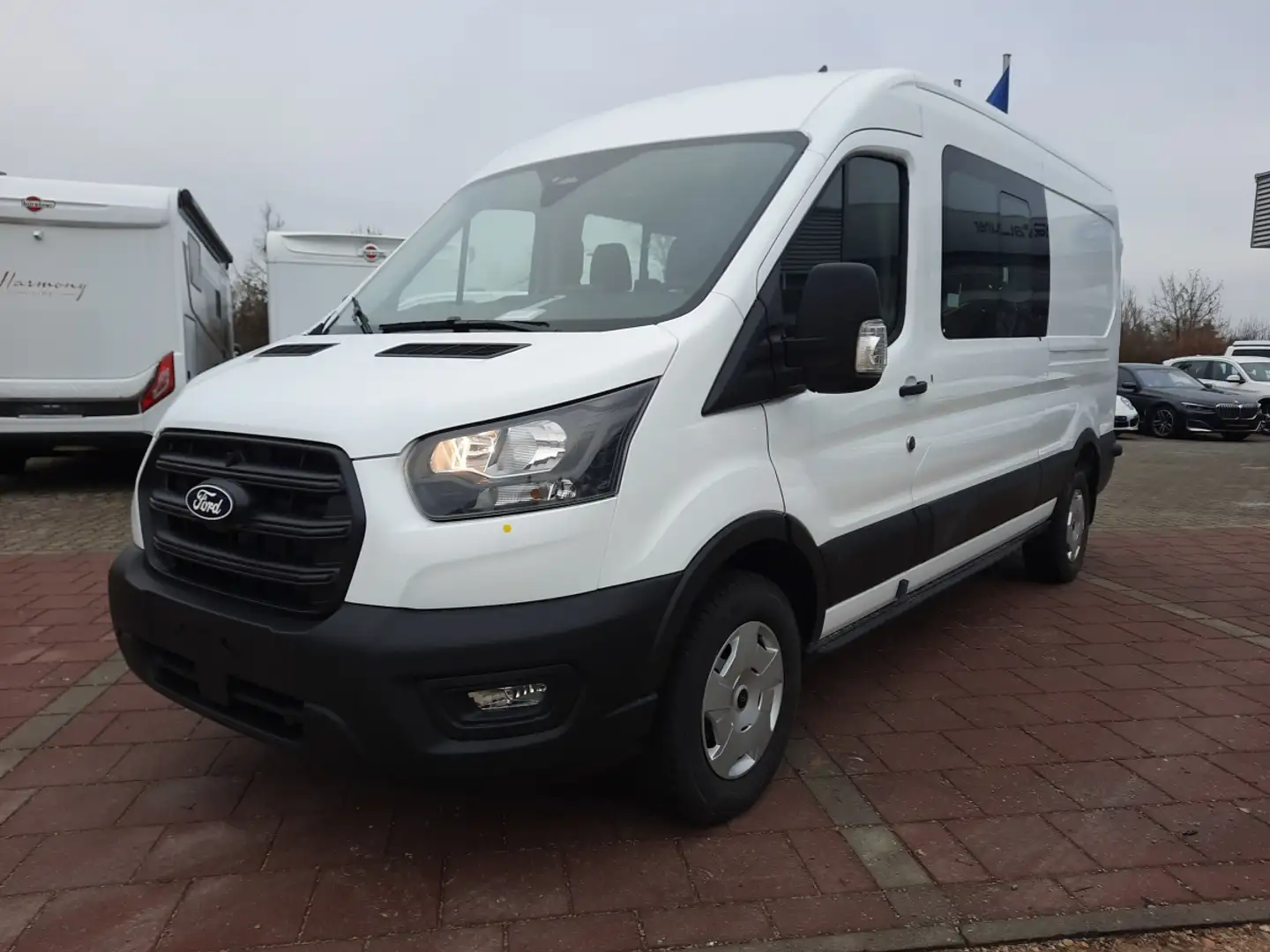 Ford Transit Double Cab 2.0 TDCi 350 L3 Trend PDC AHK Білий - 2