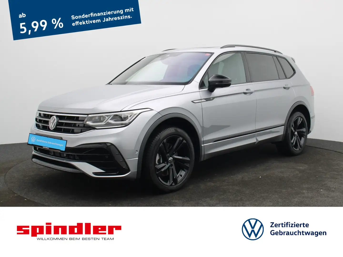 Volkswagen Tiguan Allspace R-Line Black 2.0TDI 4M DSG / AHK Silber - 1