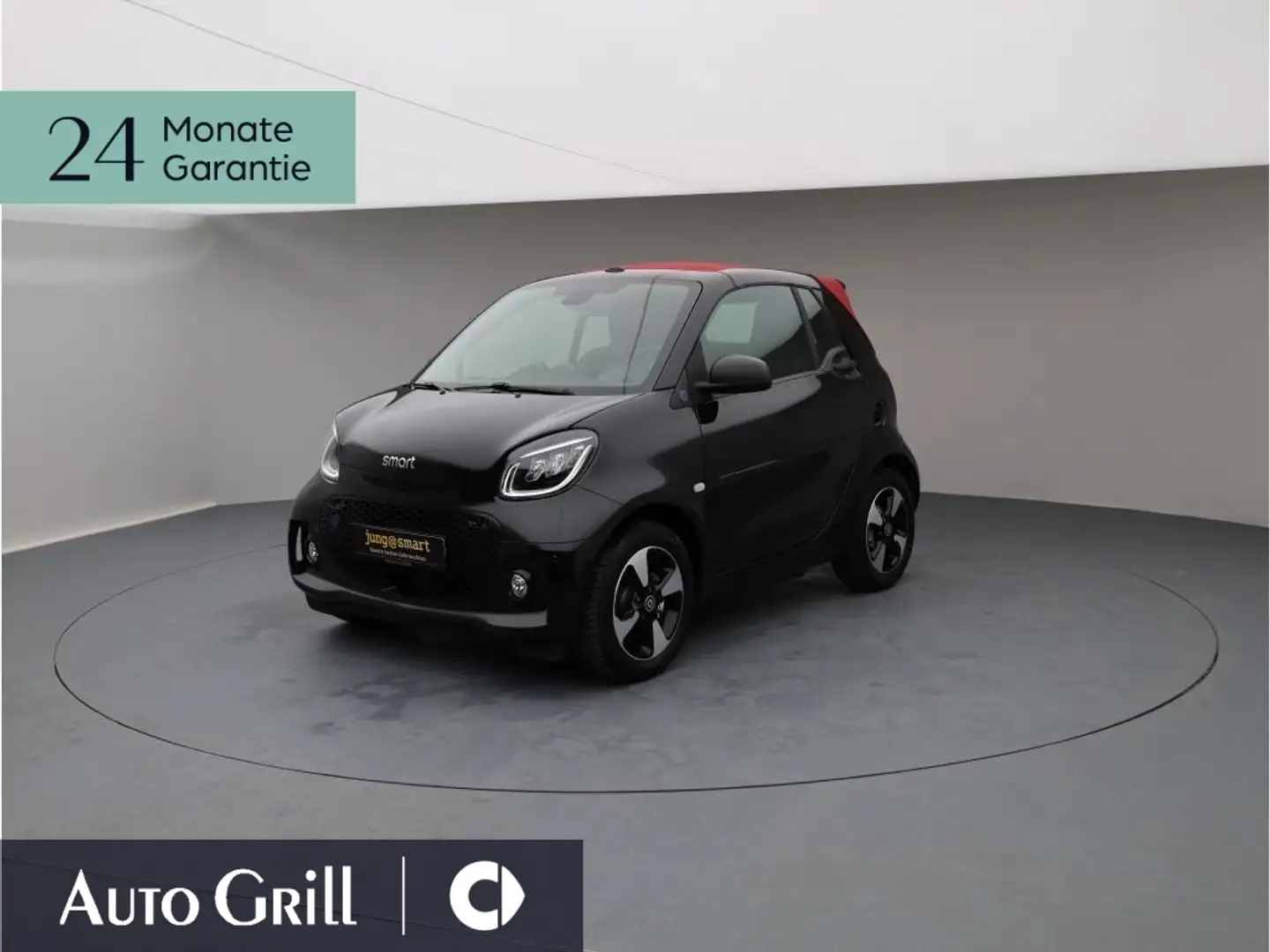 smart forTwo EQ  cabrio Exclusive 22kw rotes Dach Zwart - 2