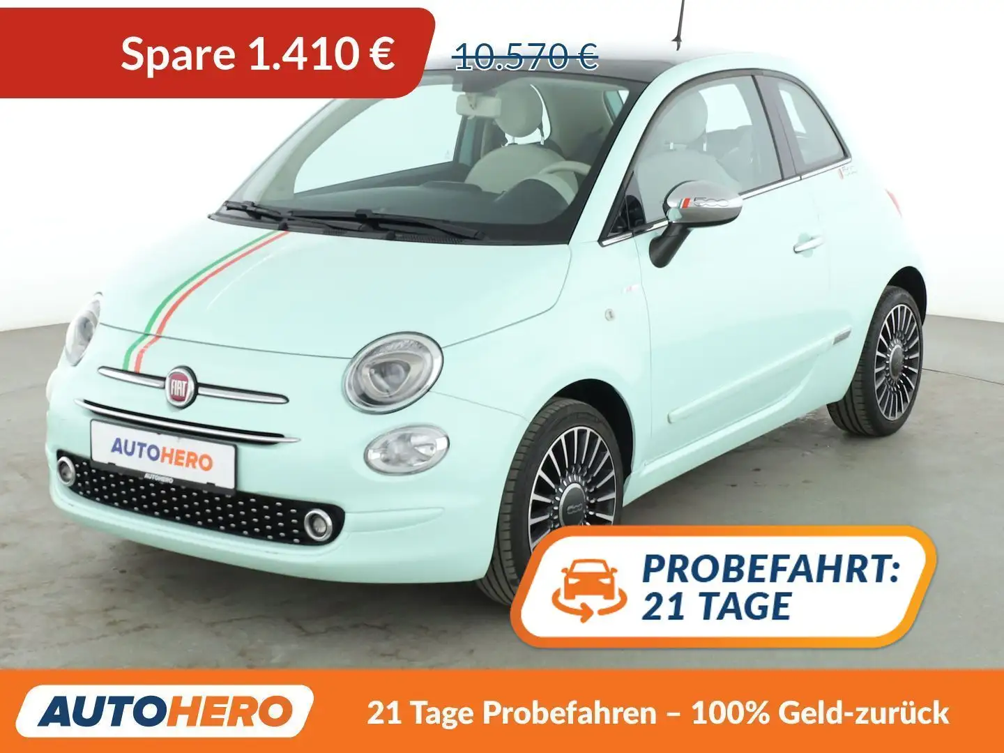 Fiat 500 1.2 Lounge*TEMPO*ALU*PANO*KLIMA* Vert - 1