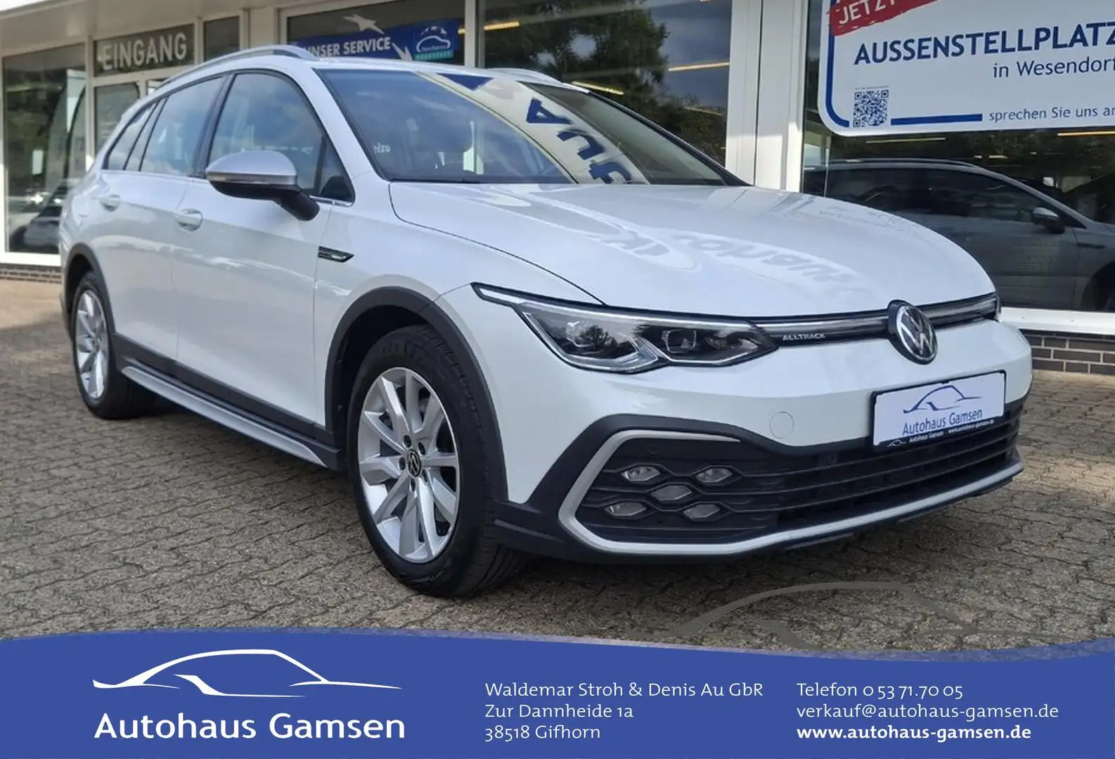 Volkswagen Golf Variant 2.0 TDI DSG Alltrack 4M AHK/Navi/Sthzg Weiß - 1