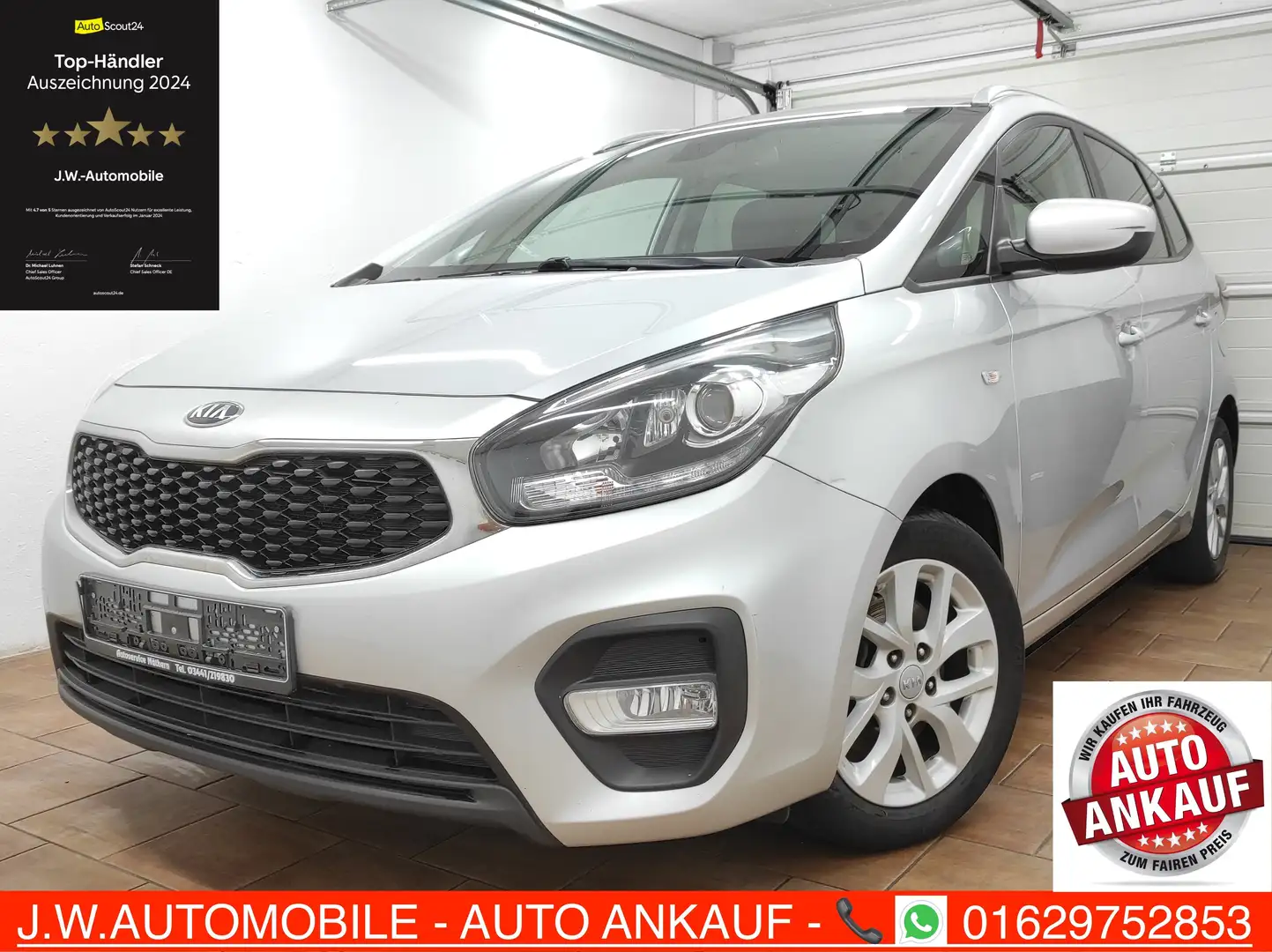 Kia Carens 2.0 KLIMA NAVI KAMERA TEMP BC EURO-6 PDC SHZ USB Argento - 2