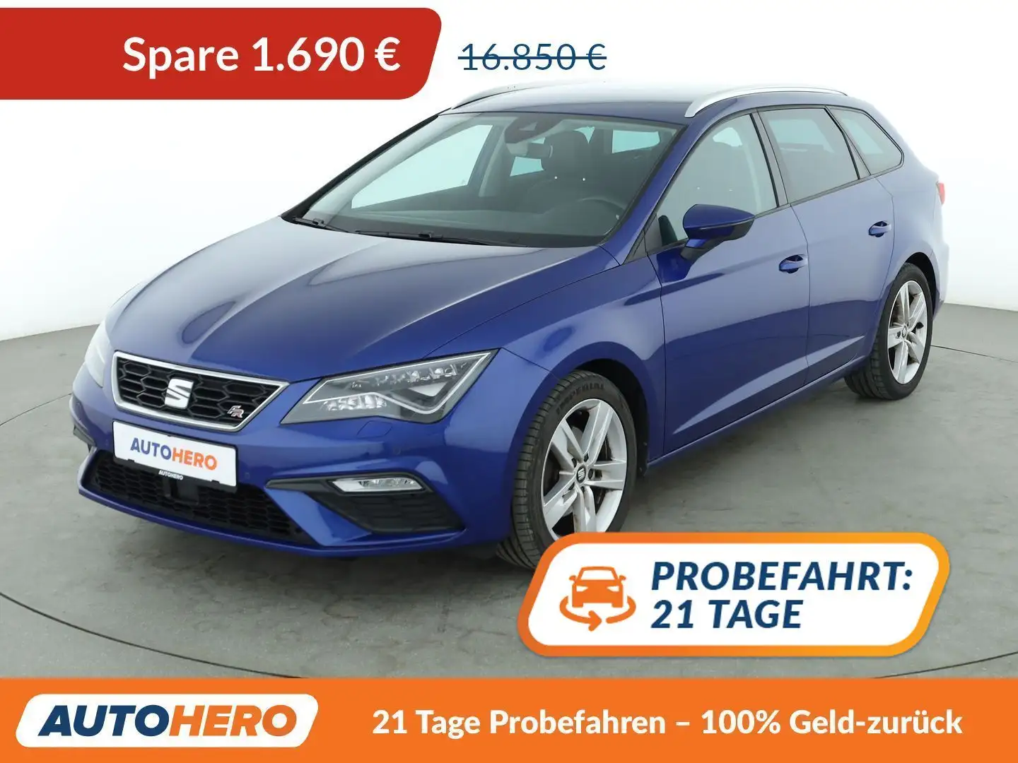 SEAT Leon 1.4 TSI ACT FR Aut.*LED*ACC*CAM*PDC* Bleu - 1
