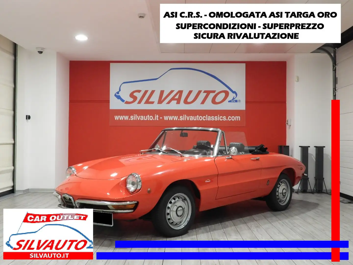 Alfa Romeo Spider 1750 VELOCE TIPO 105.62 - ASI CRS- TARGA ORO(1969) Rosso - 1
