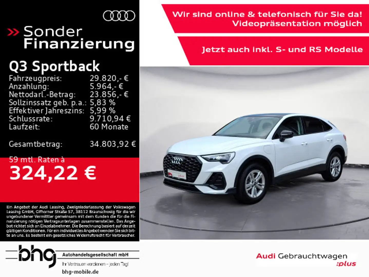 Audi Q3 45TFSIe S tronic S line PHEV PanoDa Blanc - 1