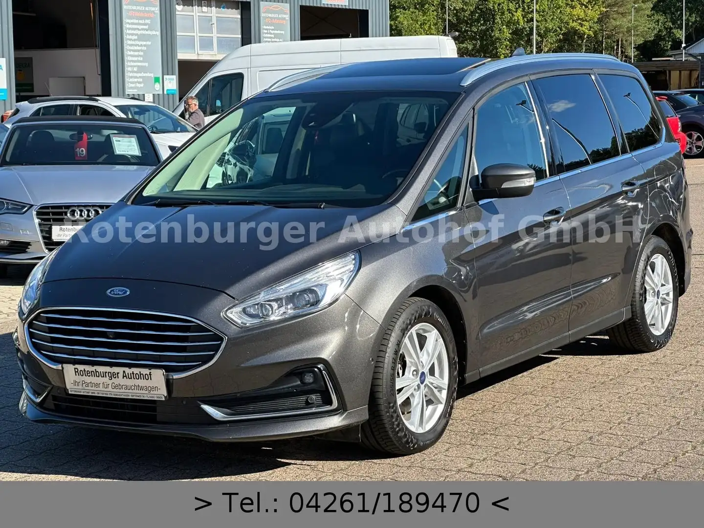 Ford Galaxy 2.0 TDCI*TITANIUM*7-SITZE*LEDER*TÜV NEU* Gris - 2