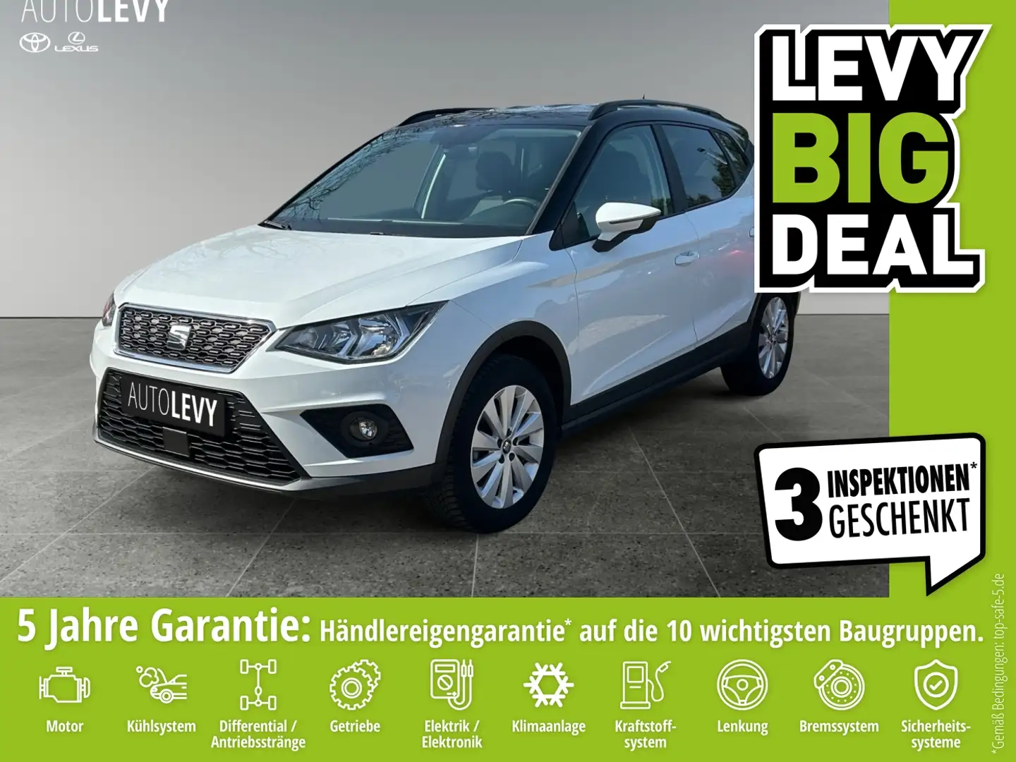 SEAT Arona 1.0 TSI Style +NAVI+PDC+CARPLAY+SHZ+ALU+ Bílá - 1