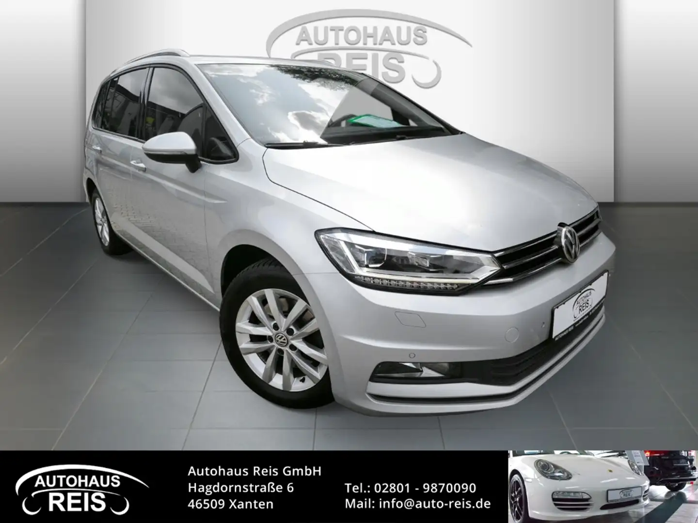Volkswagen Touran 1.6 TDI DSG LED STANDHZG SITZHZG.BLUETOOTH USB ISO Plateado - 1