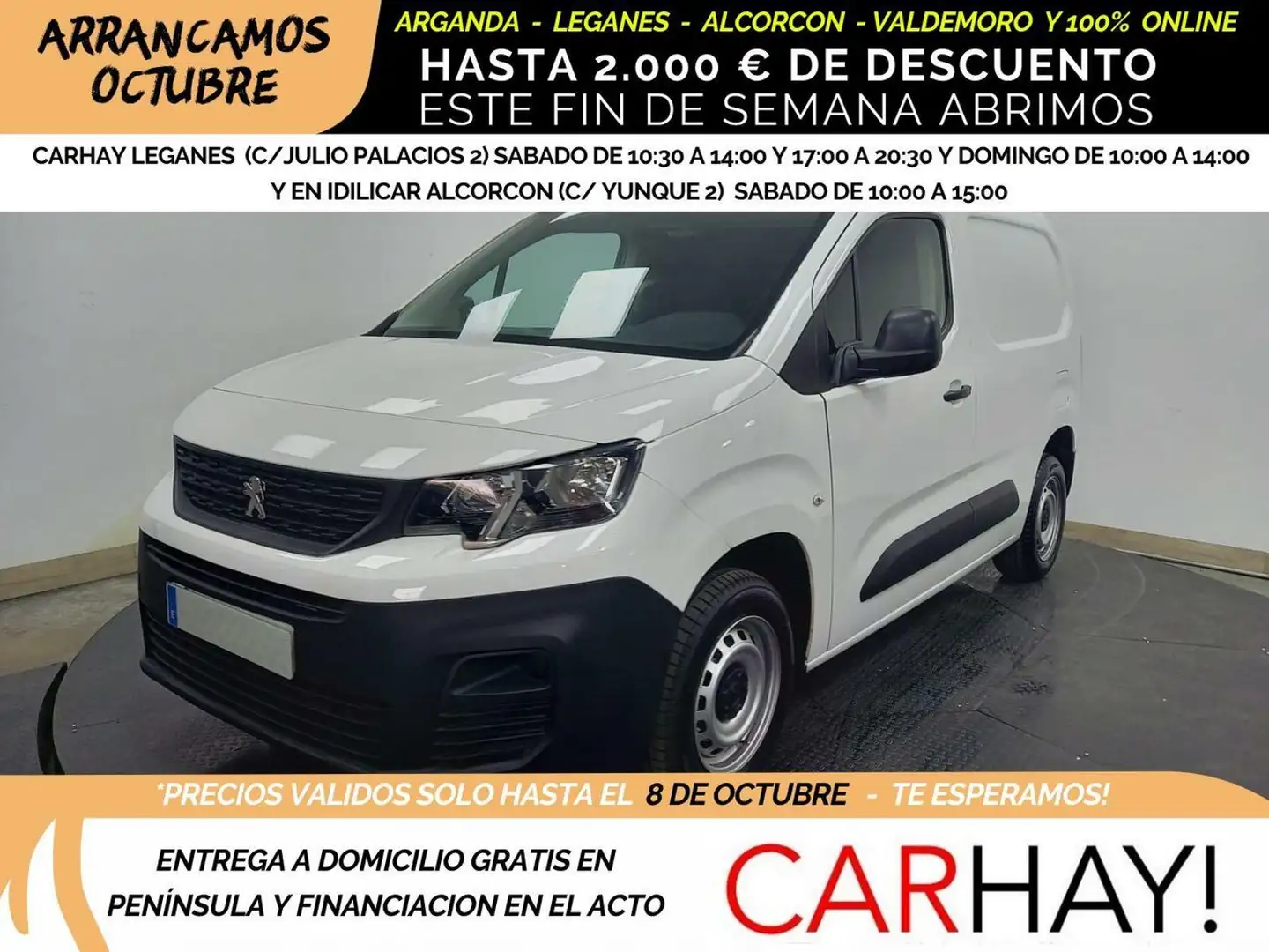 Peugeot Partner PRO STANDARD 600KG BLUE HDi 73 KW FURGÓN Wit - 1