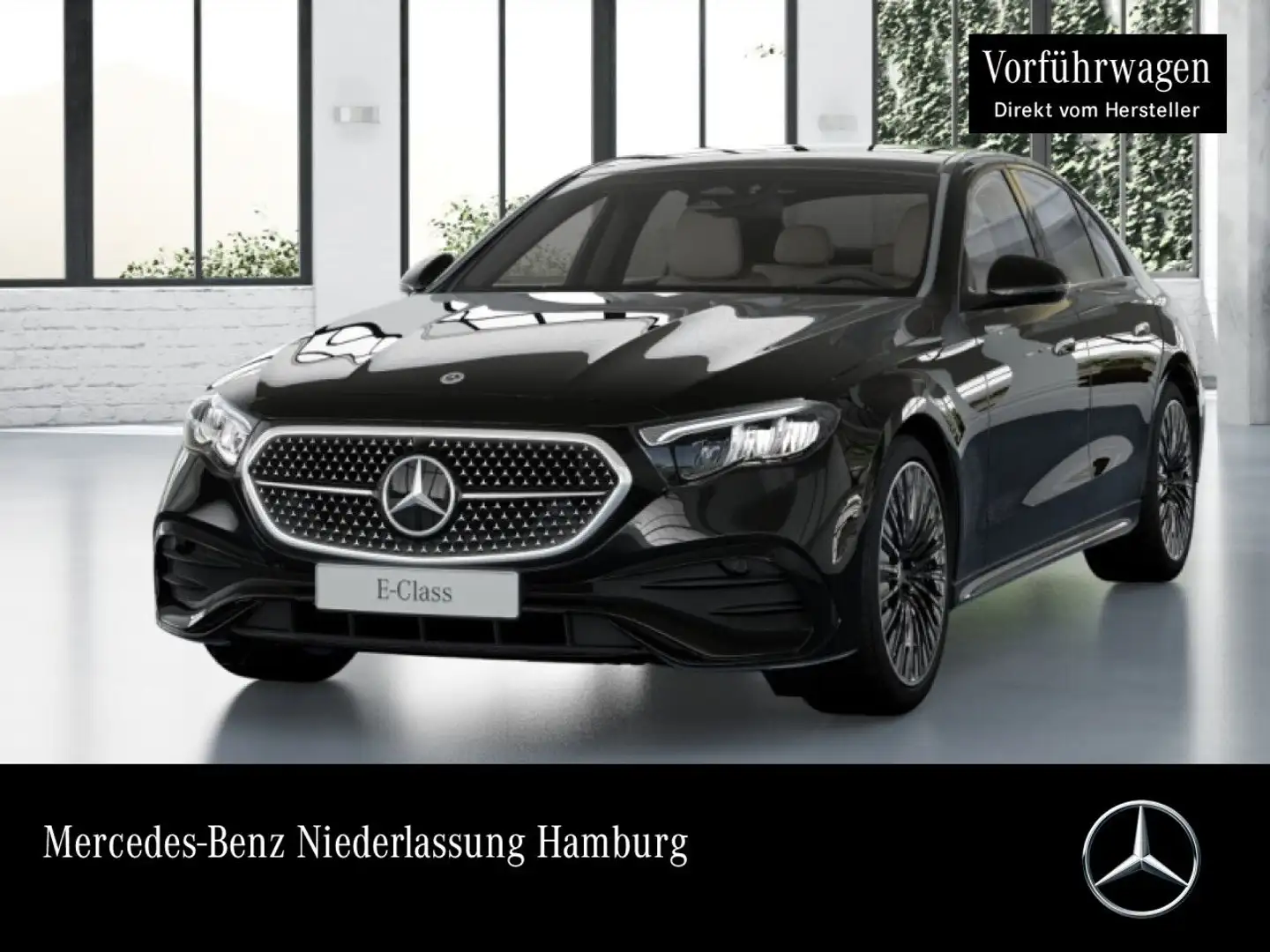 Mercedes-Benz E 200 AMG Pano Burmester Distr. LED Night Kamera Schwarz - 1