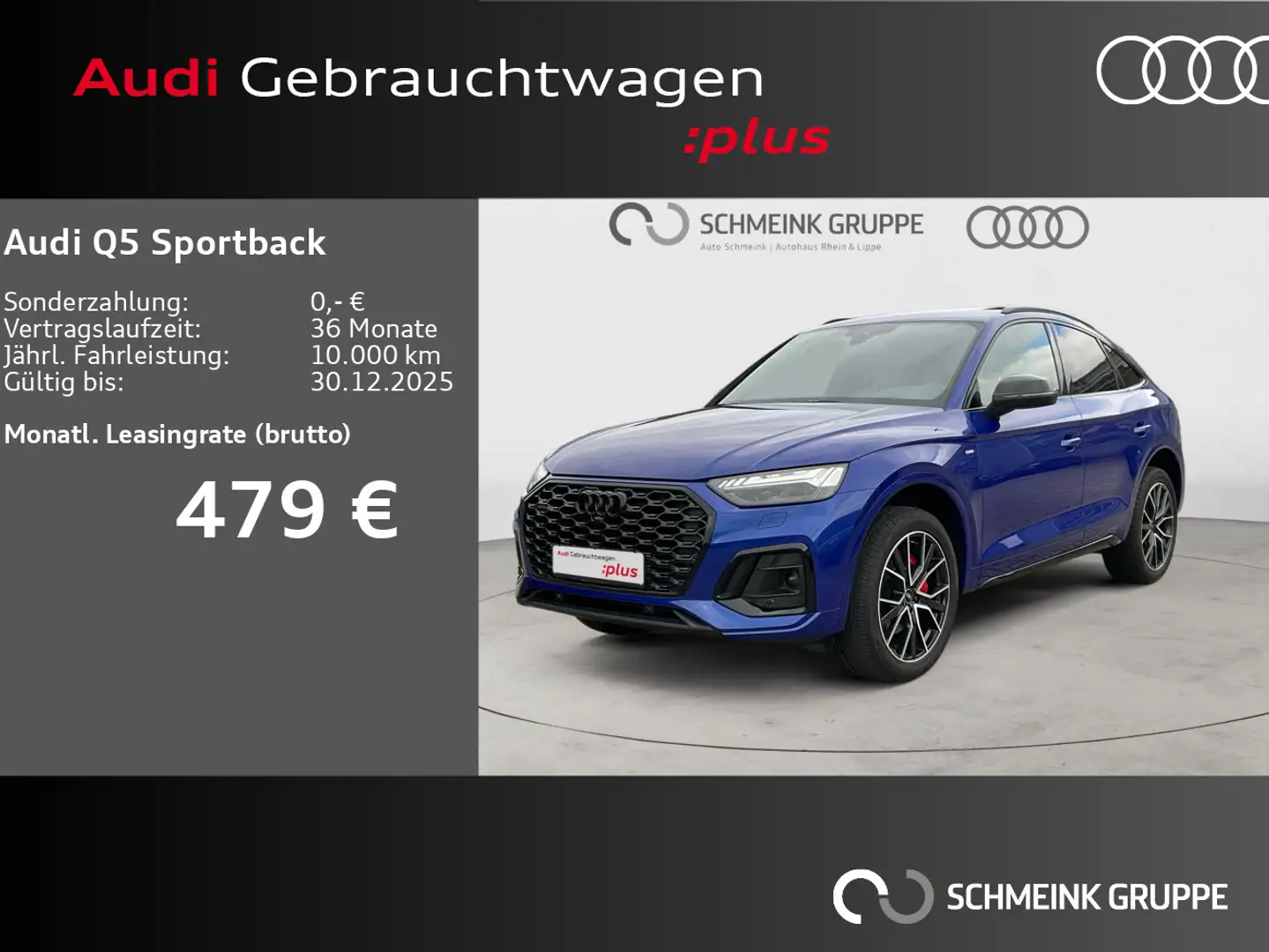 Audi Q5 40TDI Sline quattro Standhzg Matrix Blau - 1