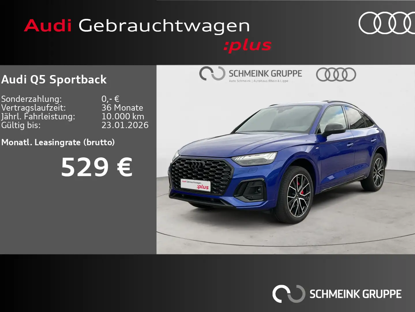 Audi Q5 40TDI Sline quattro Standhzg Matrix Blau - 1